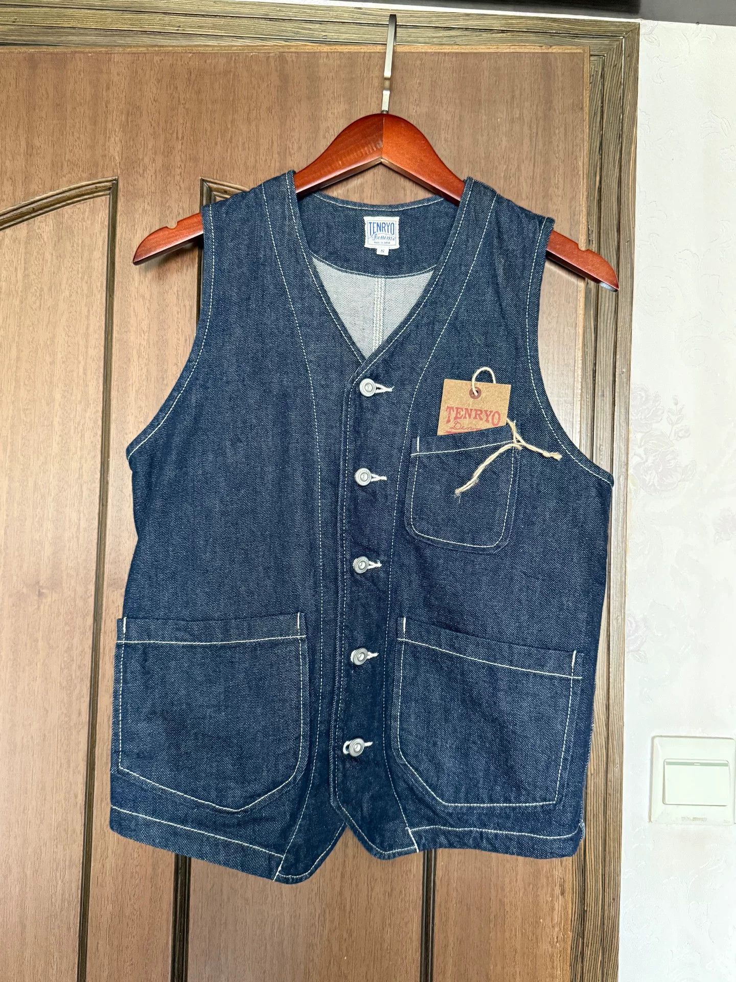 Japanese Brand TENRYO 13oz Denim Japanese Vintage Vest Size US S / EU 44-46 / 1 - 1 Thumbnail