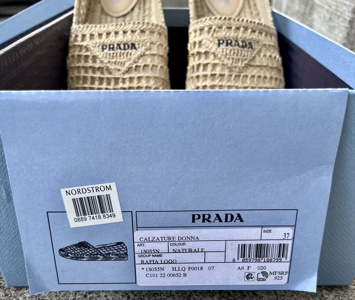 Prada Prada Rafia Logo Espadrille Size US 7 / IT 37 - 4 Thumbnail