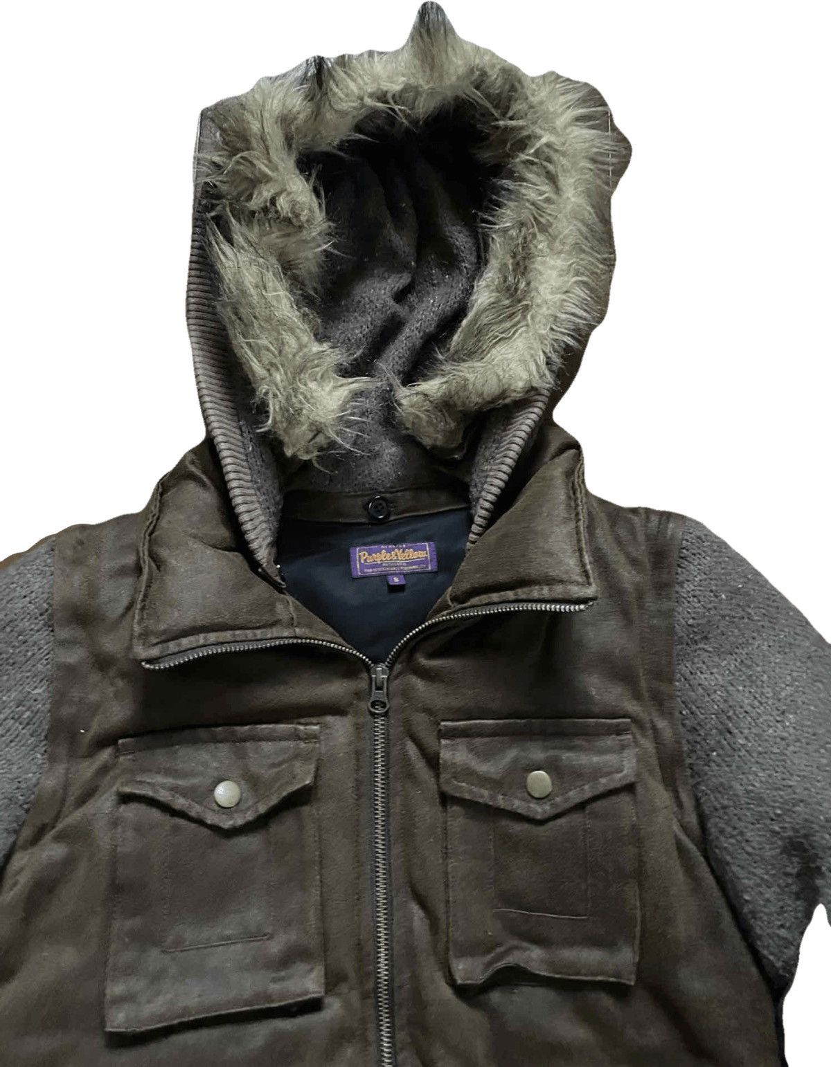 Japanese Brand 2000s Japanese archive docking fur hooded vest jacket Size US S / EU 44-46 / 1 - 4 Thumbnail
