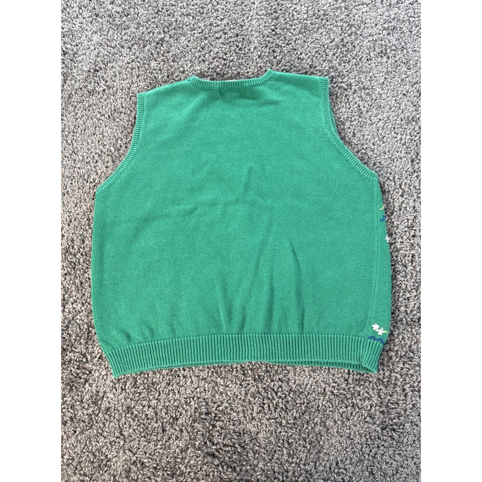 Vintage VINTAGE Alfred Dunner Sweater Vest Womens Large L Green Dog Embroidered Knit Ramie 90s Holiday Christmas Winter"} Size L / US 10 / IT 46 - 5 Thumbnail