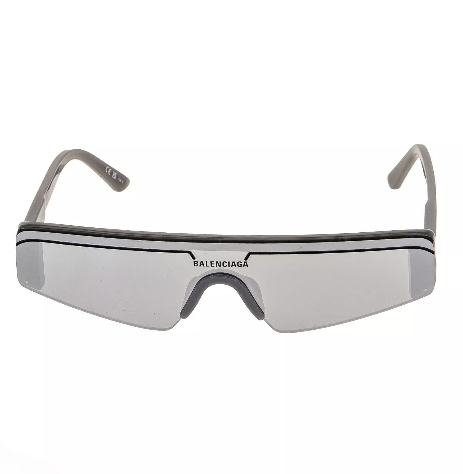 Balenciaga BALENCIAGA SKI 0003 Gray Mirror Slim Fashion BB0003S 011 Size ONE SIZE - 5 Thumbnail