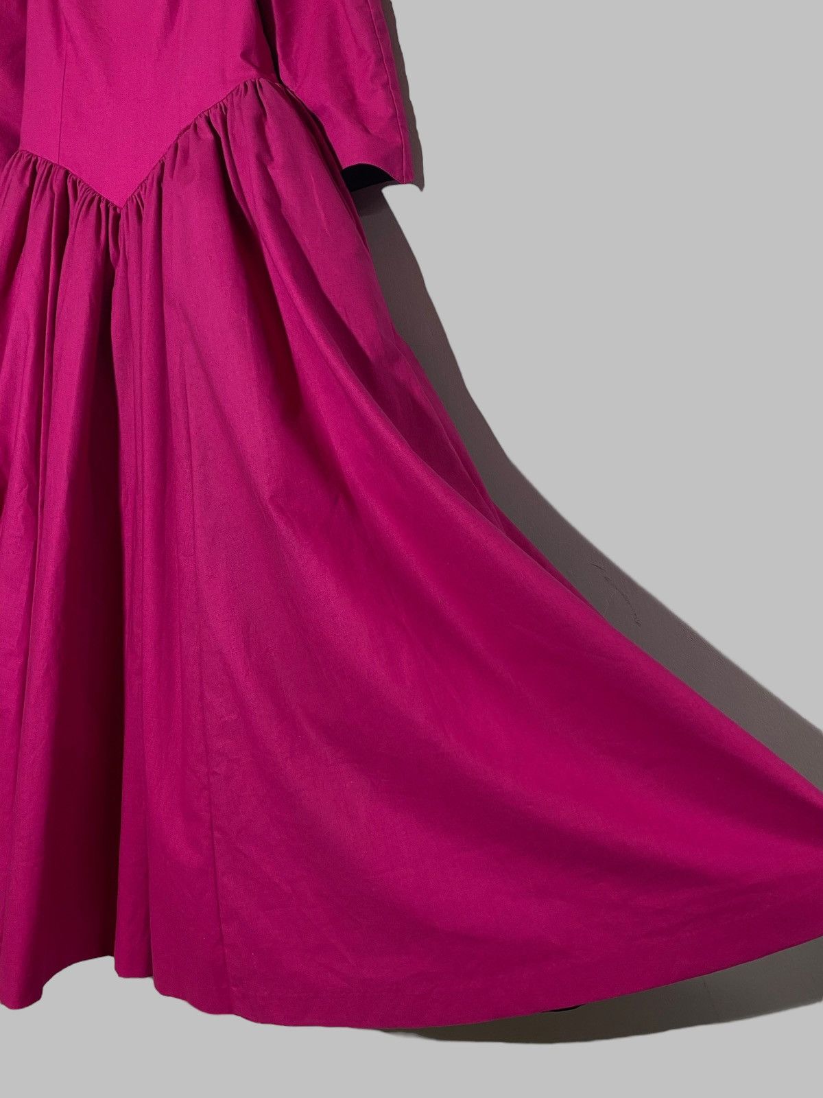 Laura Ashley Vintage 70s 80s Laura Ashley Deep Pink Puff Sleeve Dress Size M / US 6-8 / IT 42-44 - 12 Thumbnail