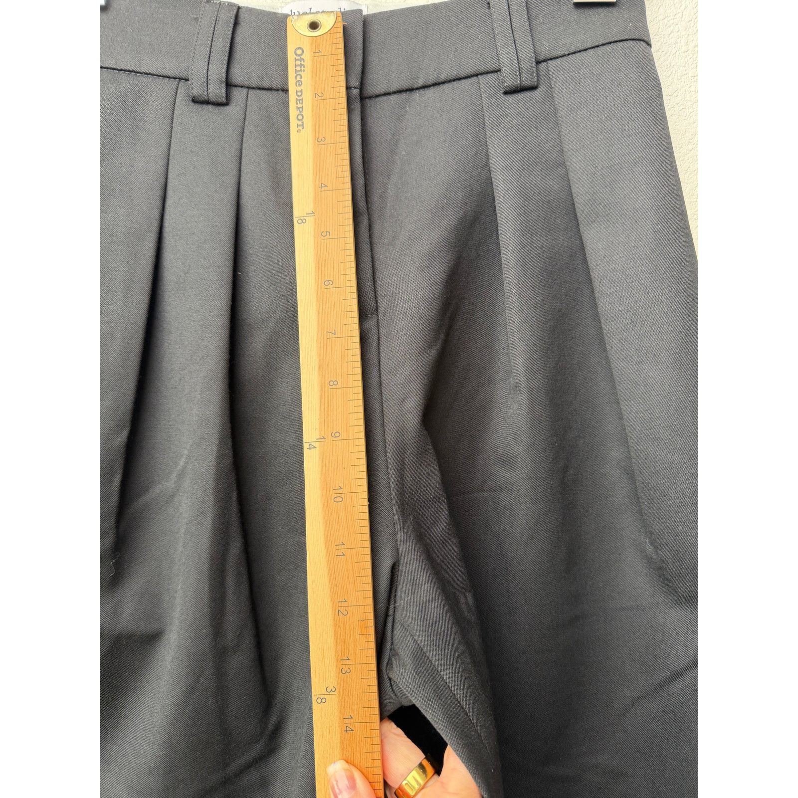 Other Luel Studio Black High Waist Pleated Wide Leg Pants Wool 0 Size 25" / US 0 / IT 36 - 10 Thumbnail
