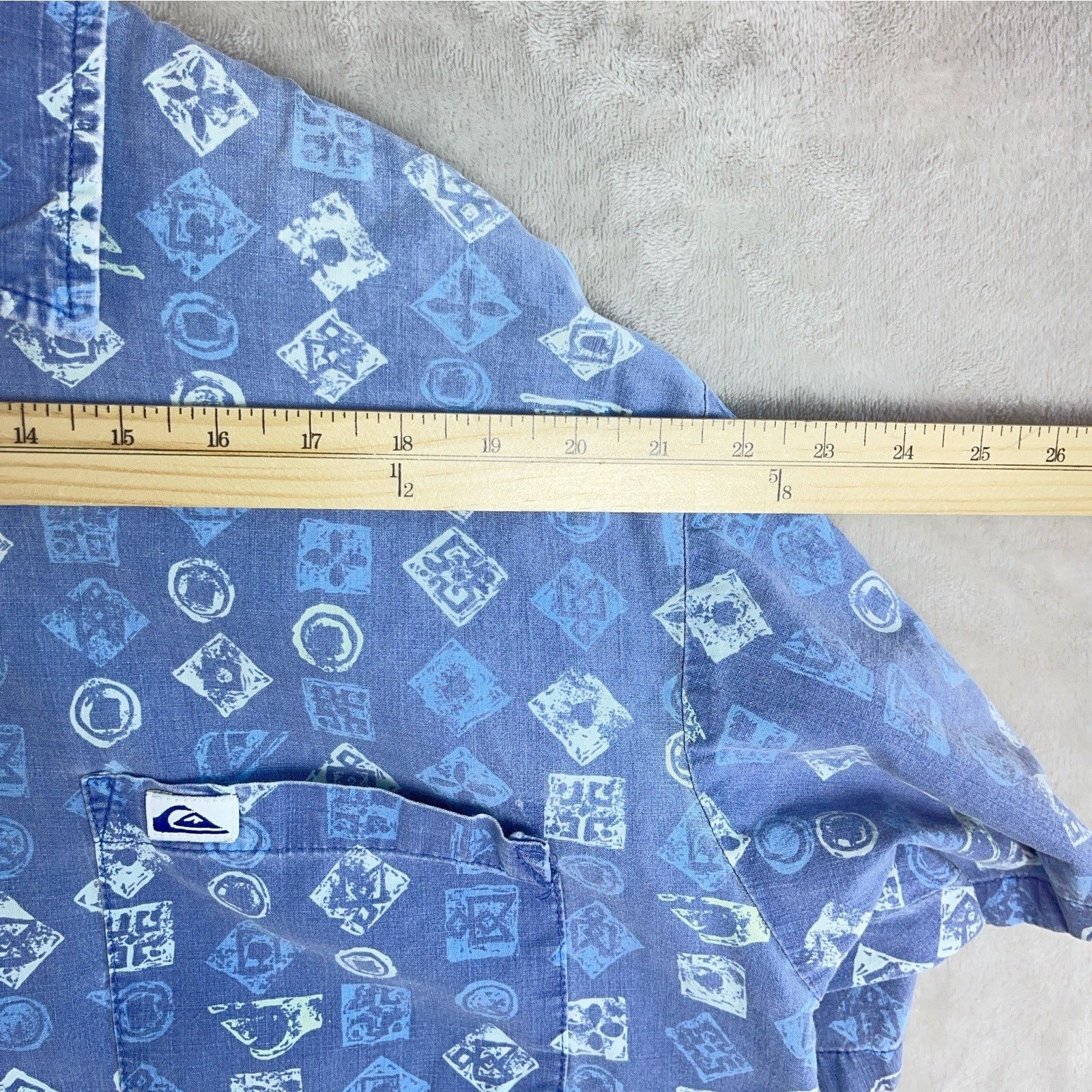 Quiksilver Quicksilver Master Plan Blue Cross Wave Shirt Men's M 90s Size US M / EU 48-50 / 2 - 11 Thumbnail