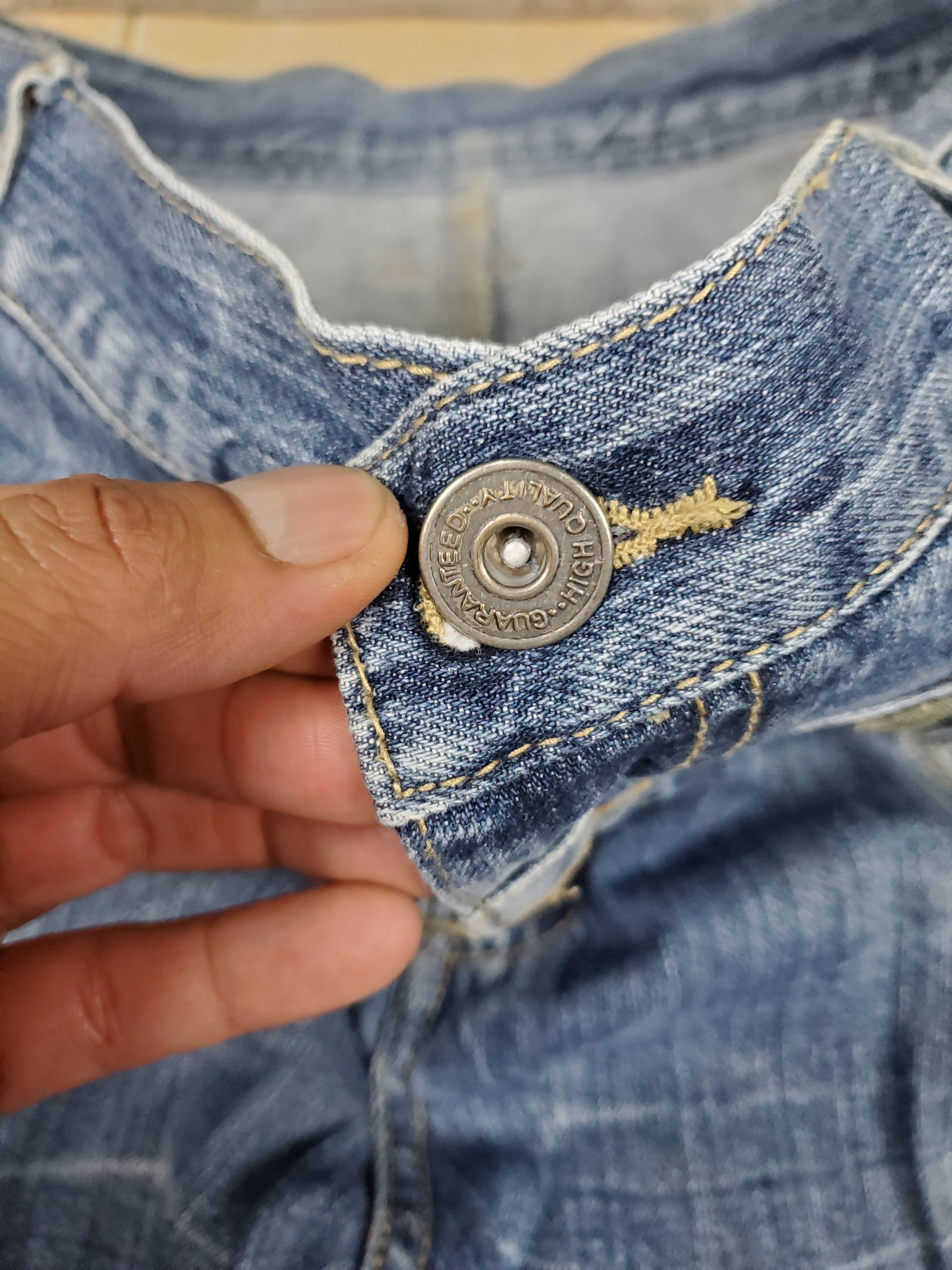 Japanese Brand × Vintage 🔥Vintage Denim Double Waist Blue Flared🔥 Size US 35 - 10 Thumbnail