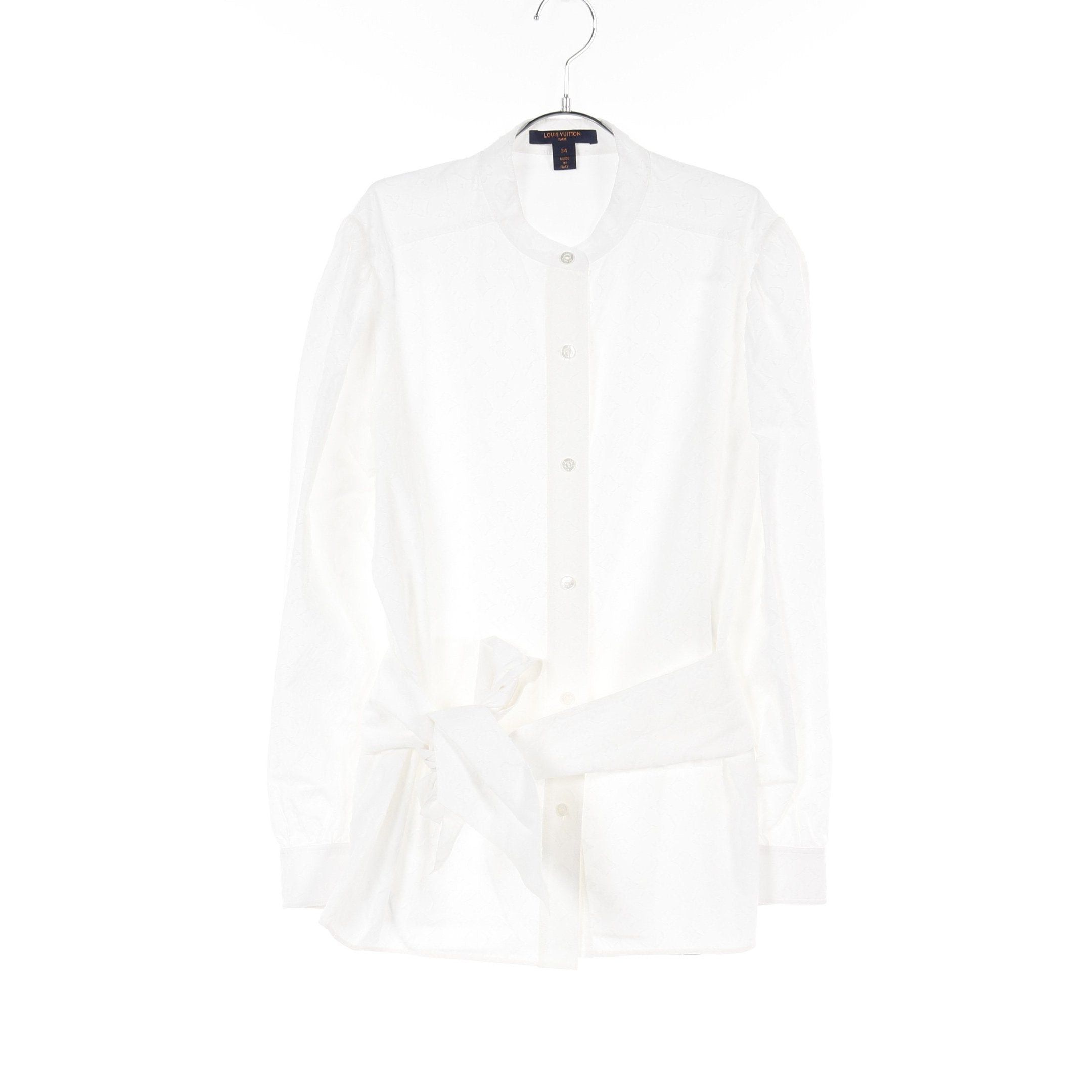 Louis Vuitton Louis Vuitton Monogram Jacquard Shirt Cotton White Size ONE SIZE - 1 Thumbnail