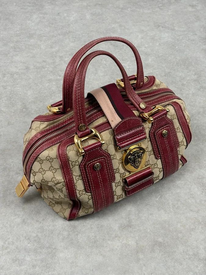 Gucci SS2009 Gucci Red & Beige Monogram Heritage Bag by Frida Giannini Size ONE SIZE - 1 Thumbnail
