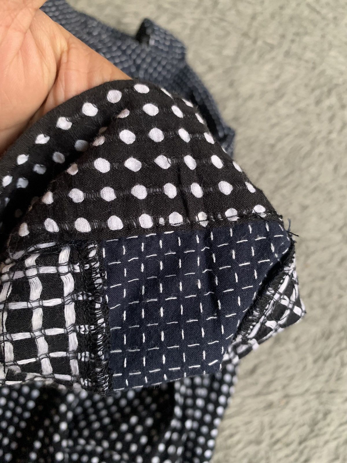 Alexander Wang Alexander Wang Polkadot Sashiko Stich Collarless Shirt Size US L / EU 52-54 / 3 - 9 Thumbnail