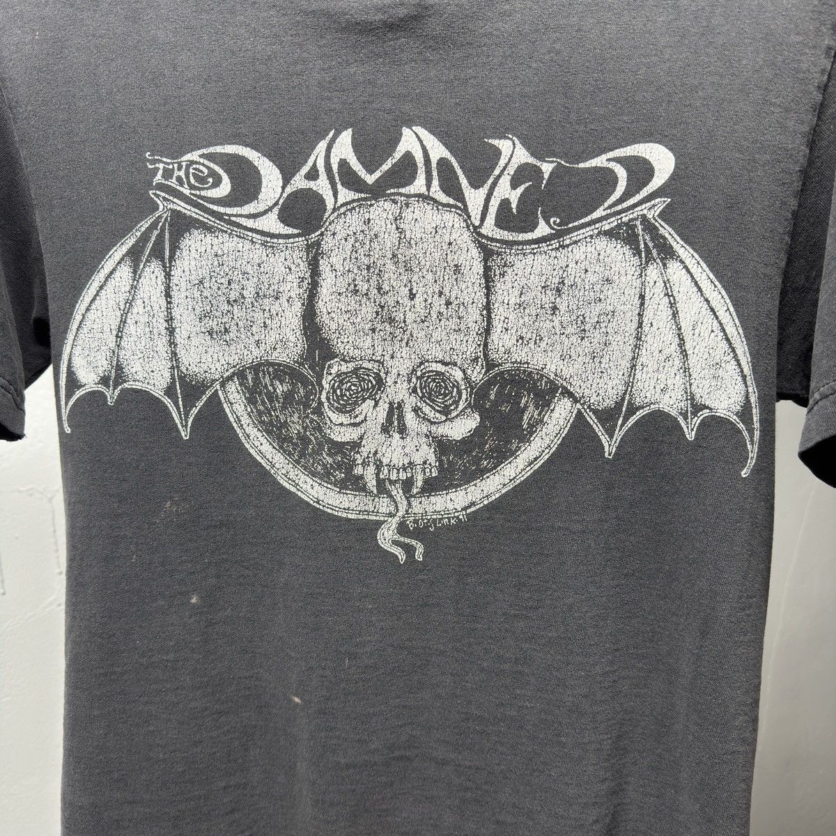 Vintage 90s The Damned Thrashed Faded Distressed Shirt ERD Grunge Size US S / EU 44-46 / 1 - 2 Thumbnail