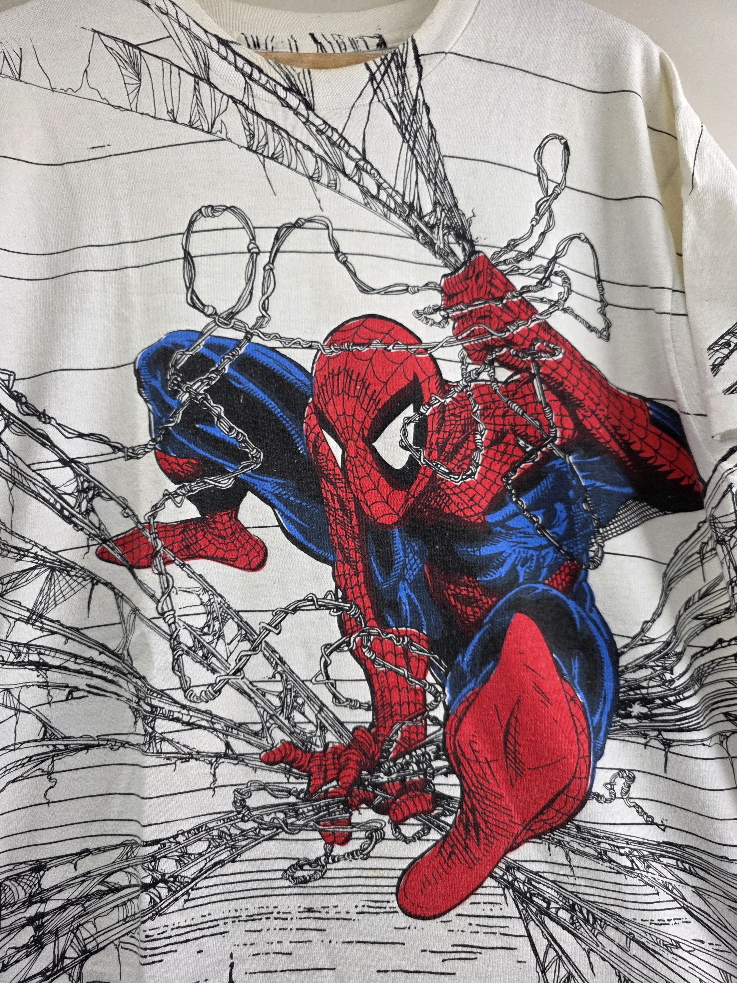 Vintage 1992 Marvel Comics Spiderman Megaprint 90s XL 23.5" 30.5" Size US XL / EU 56 / 4 - 4 Thumbnail