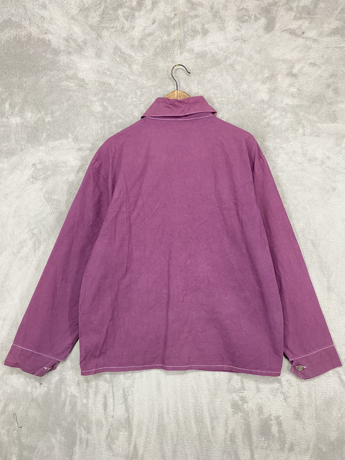 Pointer Vintage 80s POINTER BRAND Workwear Purple Jecket Made In USA Size US L / EU 52-54 / 3 - 2 Thumbnail