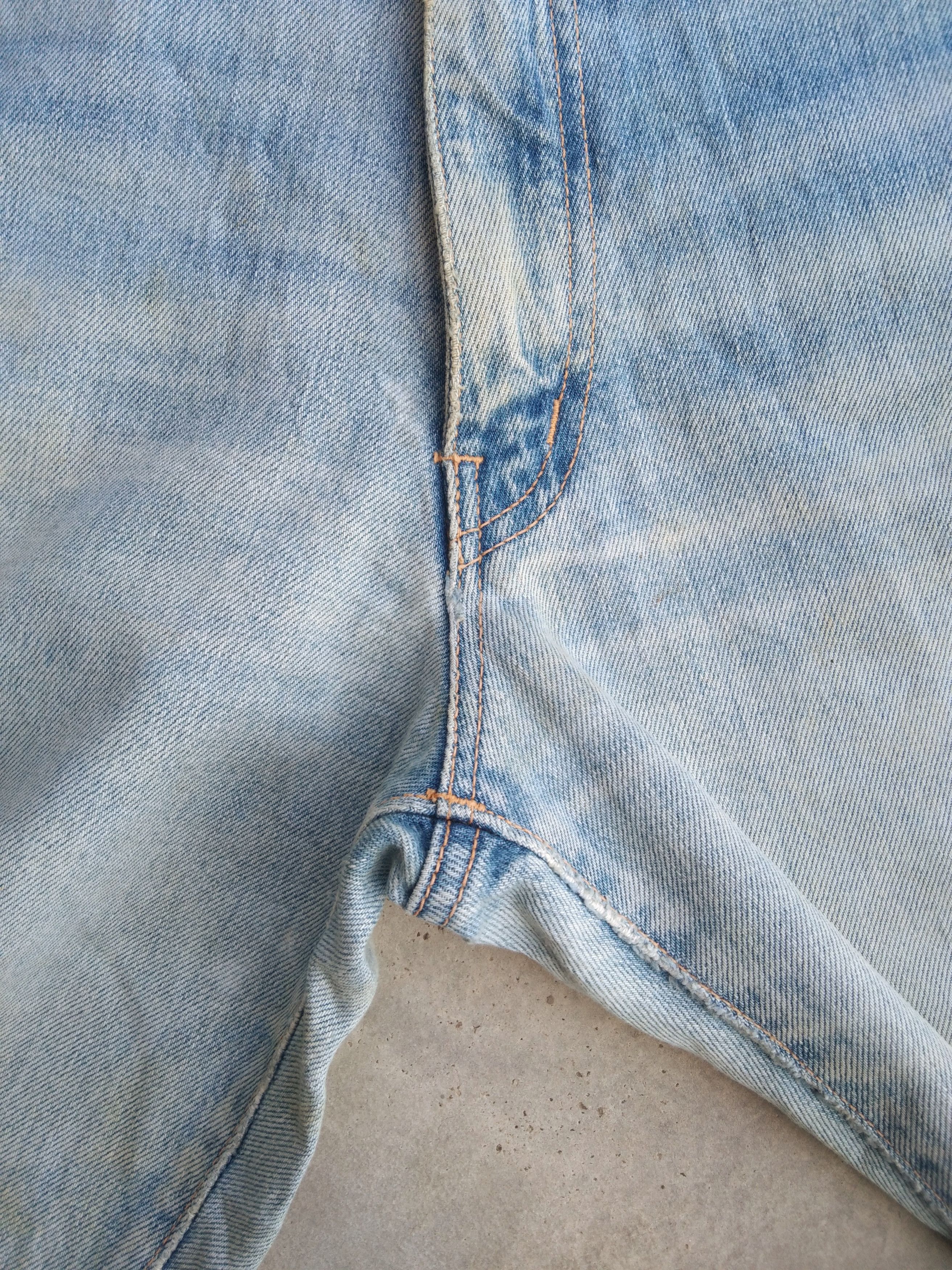 Japanese Brand Vintage Faded Blue Big Born Dirty Distressed Jeans 32x29 Size US 32 / EU 48 - 5 Thumbnail