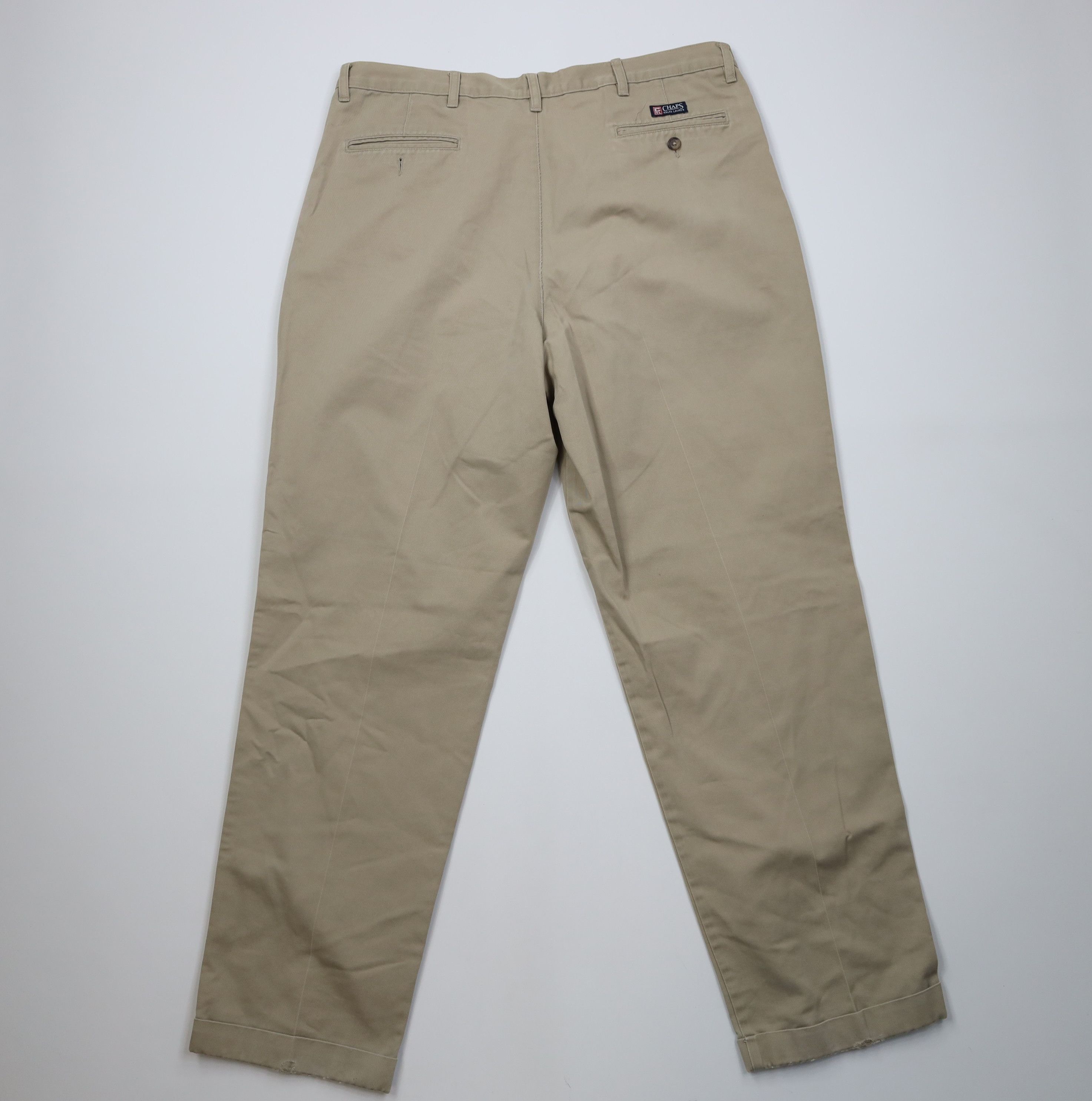 Ralph Lauren Vintage 90s Chaps Ralph Lauren Wide Leg Chino Pants Beige Size US 40 / EU 56 - 10 Thumbnail