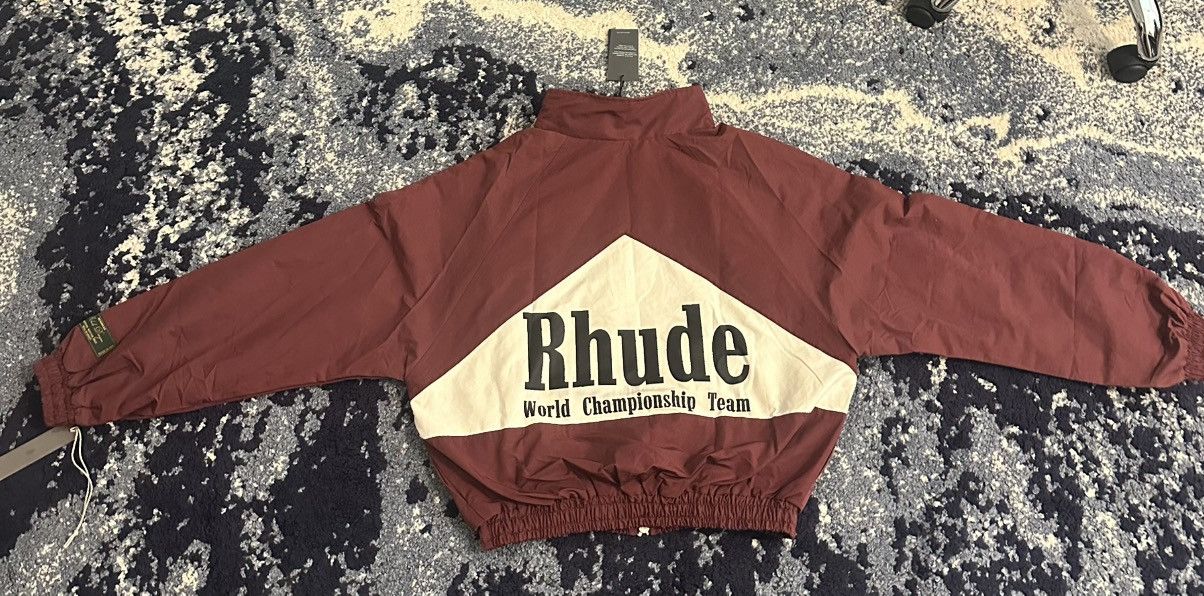 Rhude Rhude World Champions "Maroon / White" bomber jacket Size US M / EU 48-50 / 2 - 8 Thumbnail