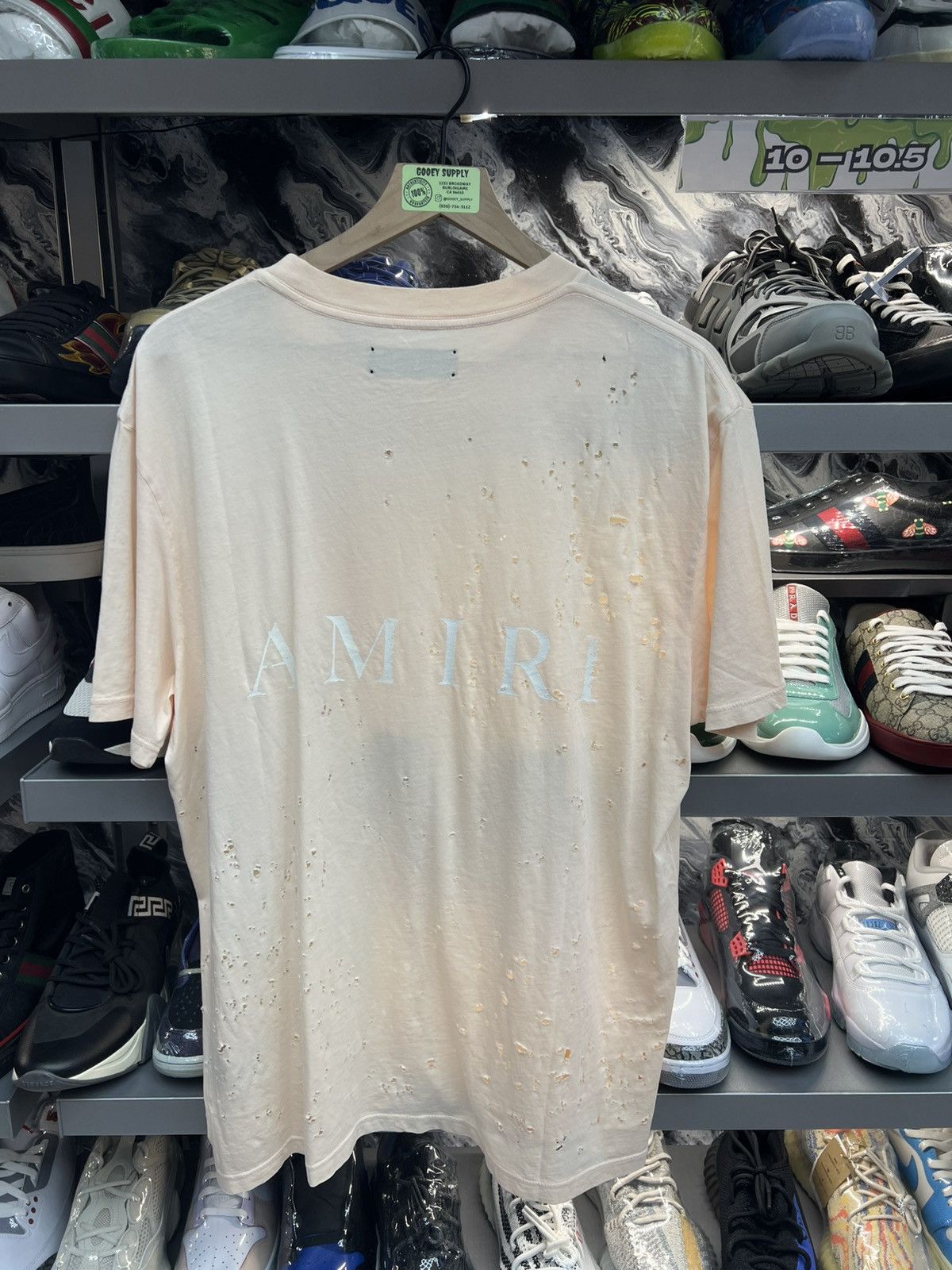 Amiri Amiri Cream Hole Tee Size US L / EU 52-54 / 3 - 2 Thumbnail