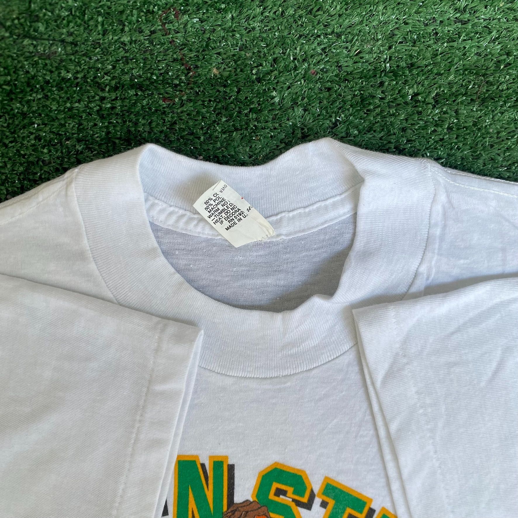 Vintage 80s Boston Celtics Shirt Caricature NBA White Tee