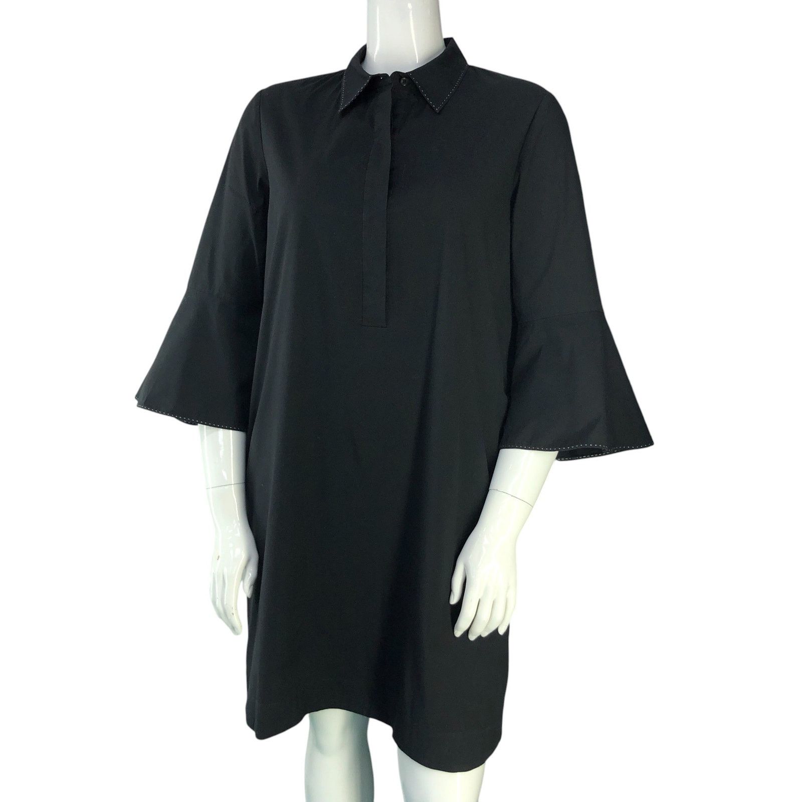 Lafayette 148 Lafayette 148 Sz 18 Dress Popover Poplin Bell Sleeve POCKETS Size XXL / US 16-18 / IT 52-54 - 1 Thumbnail