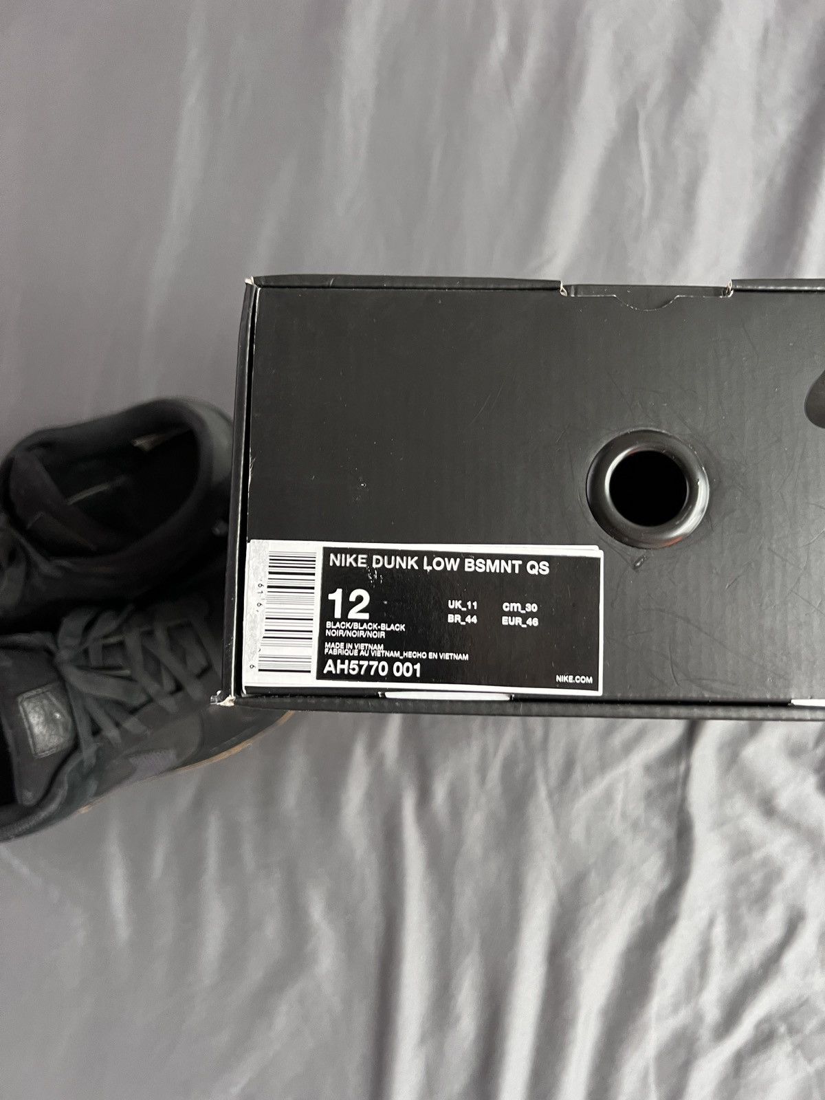 Nike × The Basement Nike x The Basement Dunk Low Black Size US 12 / EU 45 - 3 Thumbnail