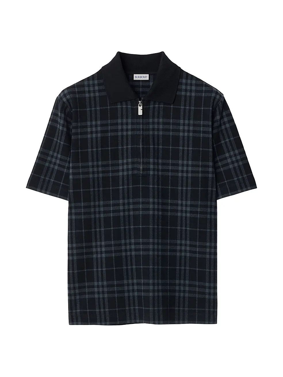 Burberry os11x0326 Check Quarter-Zip Polo Shirt in Multicolor Size US XL / EU 56 / 4 - 1 Thumbnail