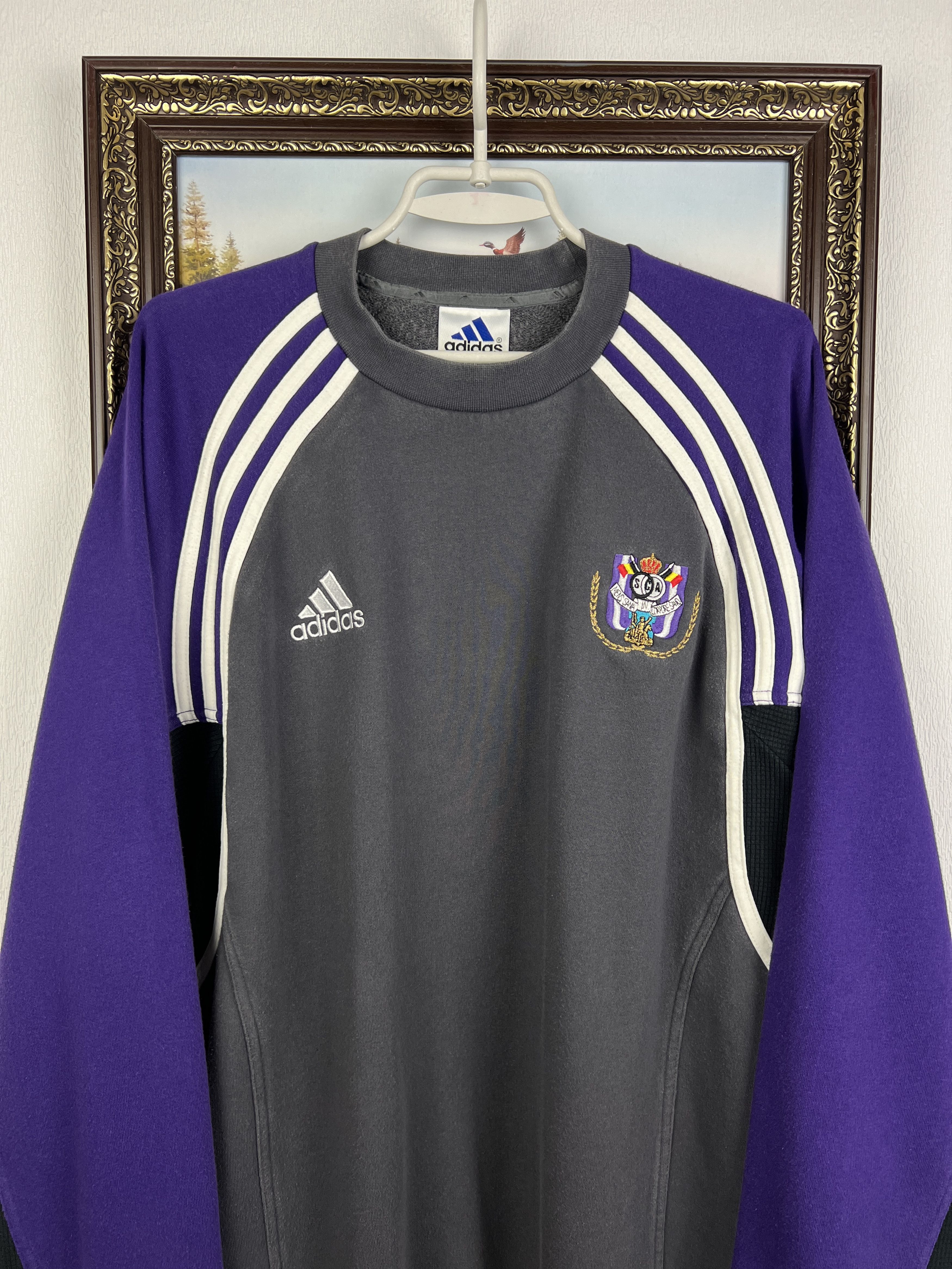 Adidas Vintage 90's Anderlecht Football Sweatshirt Soccer Track Top Size US L / EU 52-54 / 3 - 2 Thumbnail