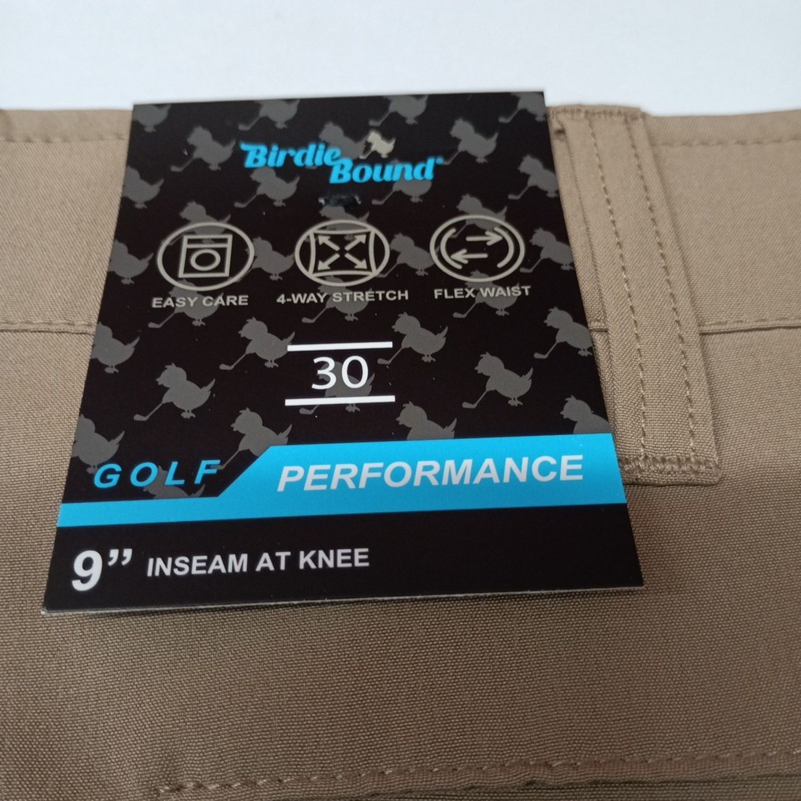 Other Birdie Bound Cargo Shorts Men's 30x9 Khaki Stretch Easy Care Size US 30 / EU 46 - 6 Thumbnail