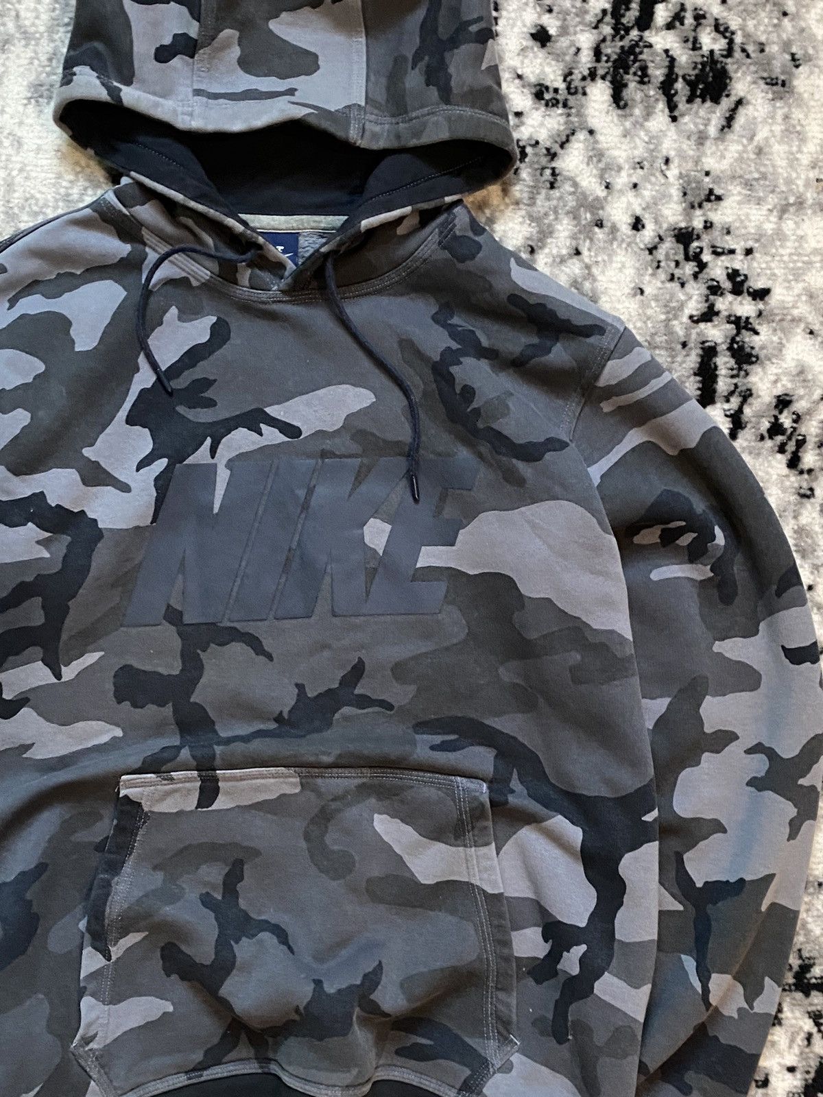 Nike × Vintage Nike Vintage Hoodie Camo Boxy Streetwear Y2k Drill Size US L / EU 52-54 / 3 - 4 Thumbnail