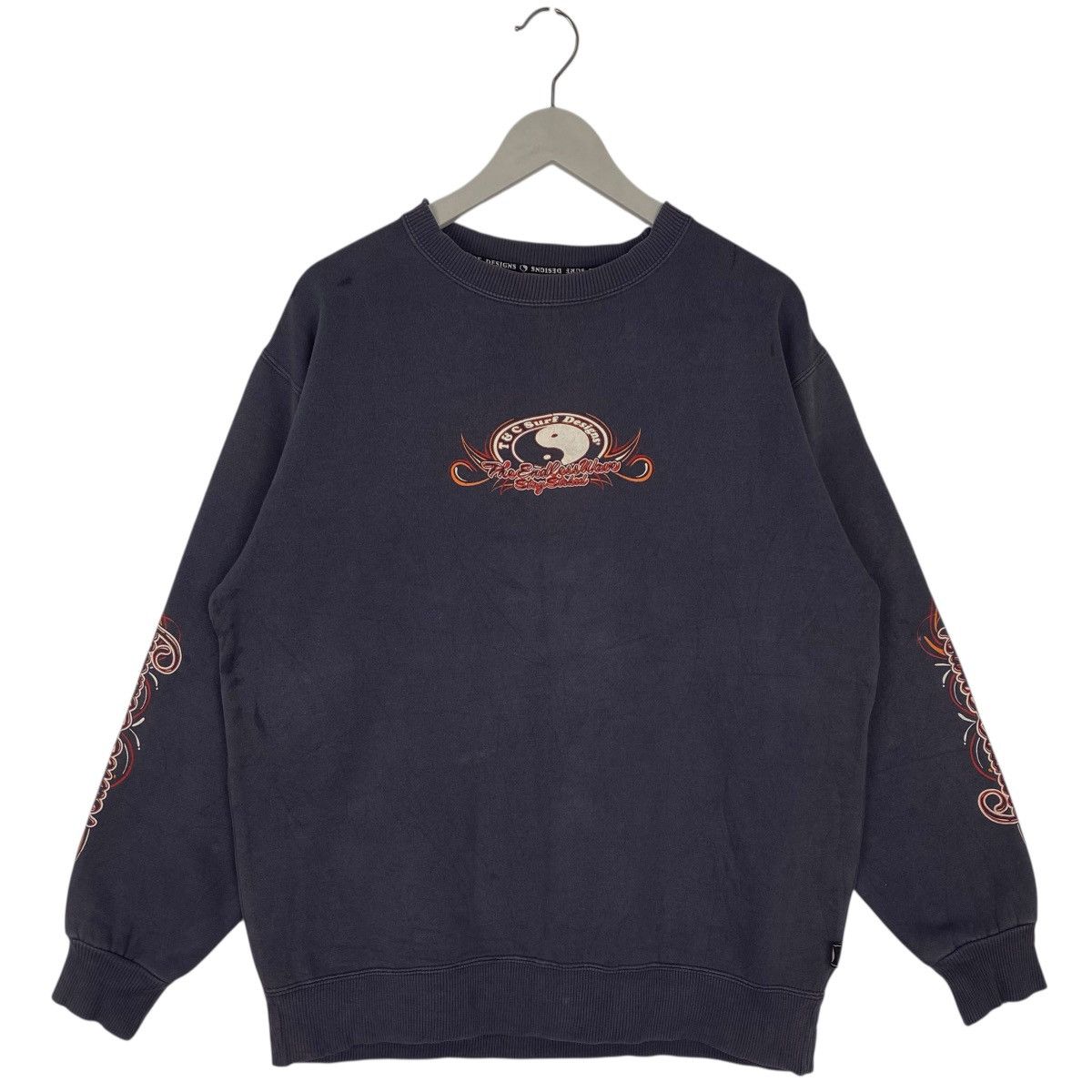 Other Vintage T and C Printed Crewneck Sweatshirt Navy Blue Size US M / EU 48-50 / 2 - 1 Thumbnail