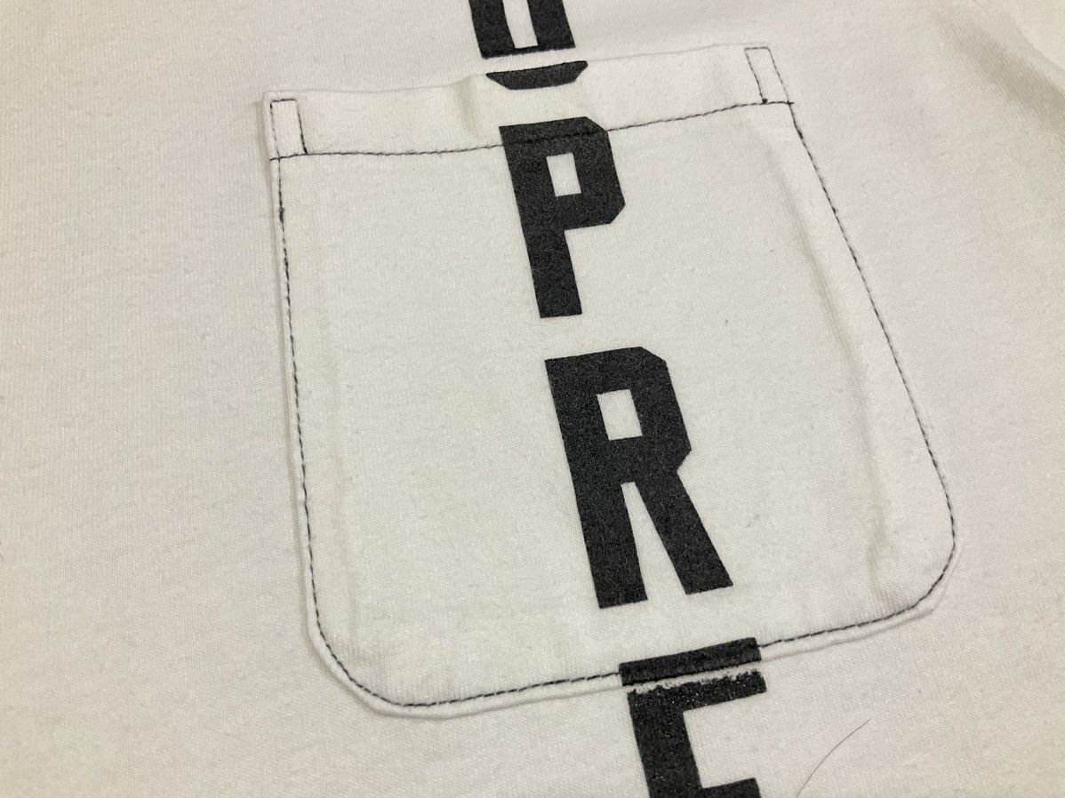 Supreme 🔥Supreme Pocket Tee Contrast Stitch Vertical Spell Out Shirt Size US M / EU 48-50 / 2 - 4 Thumbnail