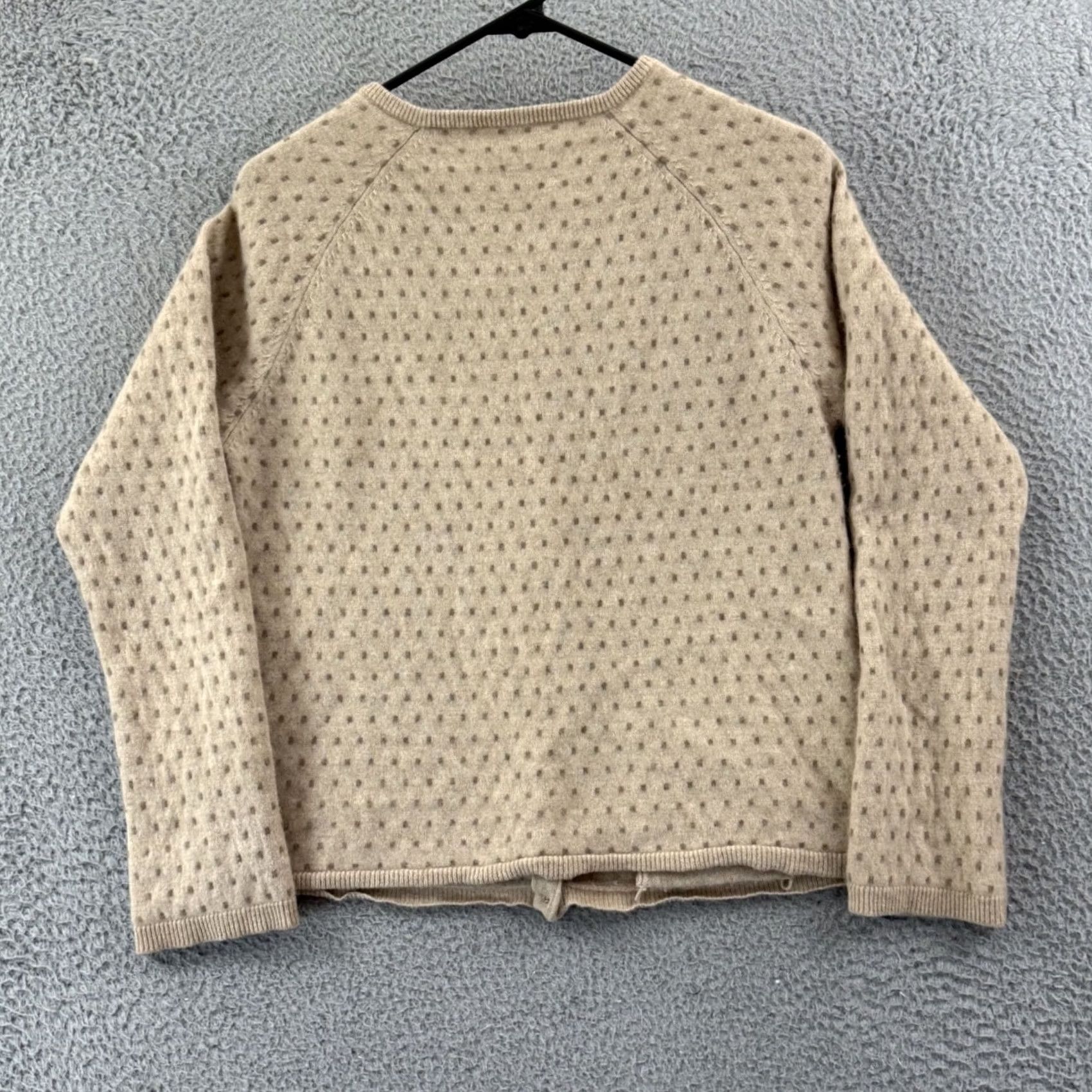 Vintage Gudrun Sjoden Sweater Womens Medium Beige Button Up Cardigan Long Sleeve Preppy Size M / US 6-8 / IT 42-44 - 7 Thumbnail