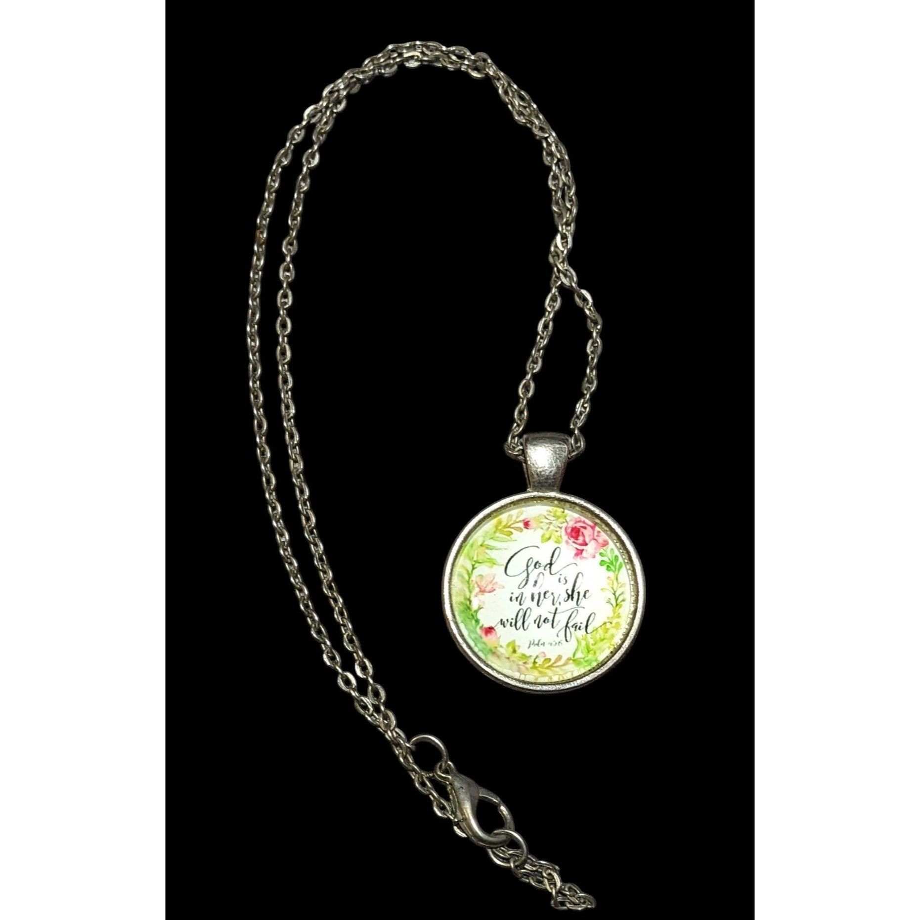 Other Religious Inspirational God Is In Her Pendant Necklace Size ONE SIZE - 1 Thumbnail