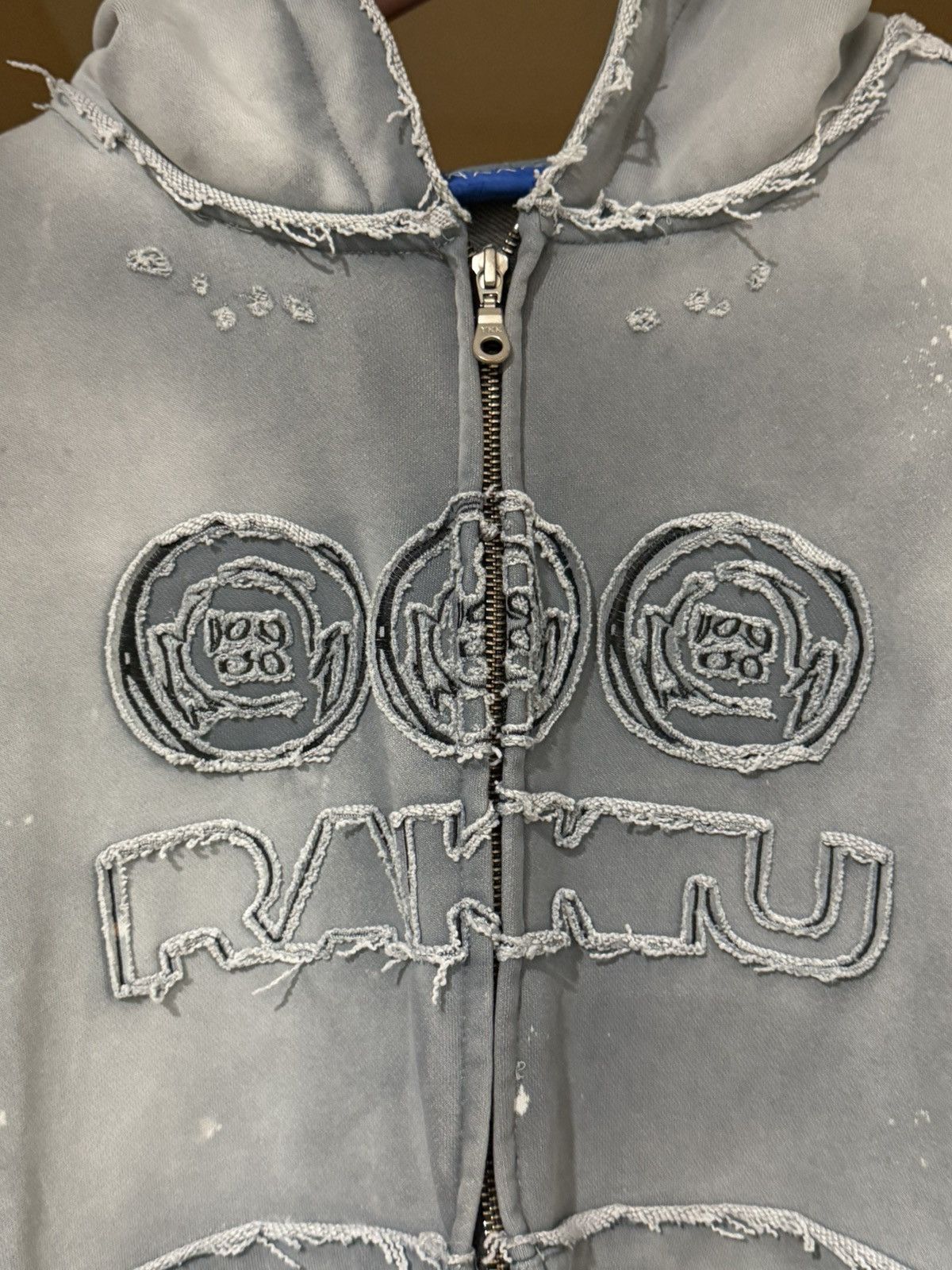 Japanese Brand 1 of 1 Rakkiu Distressed Hoodie Size US M / EU 48-50 / 2 - 3 Thumbnail