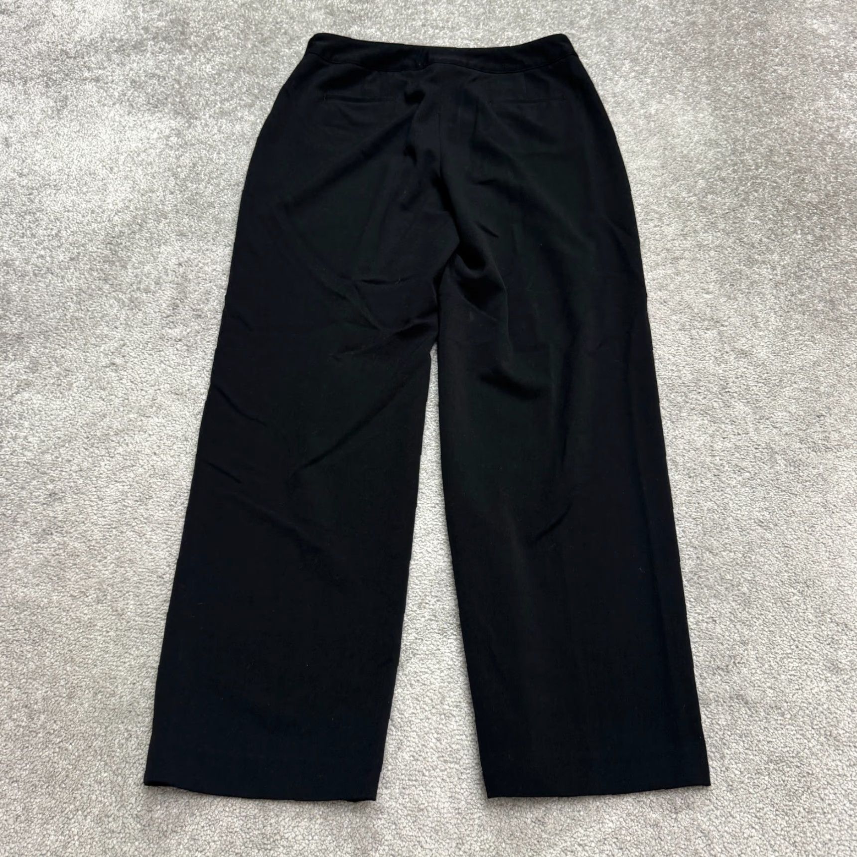 Apt. 9 Apt. 9 Wide-Leg Dress Pants Womens 10P Black High Rise Career Work Pants Women's Petite Professional Casual Obvious Keywords Size 32" / US 10 / IT 46 - 2 Thumbnail