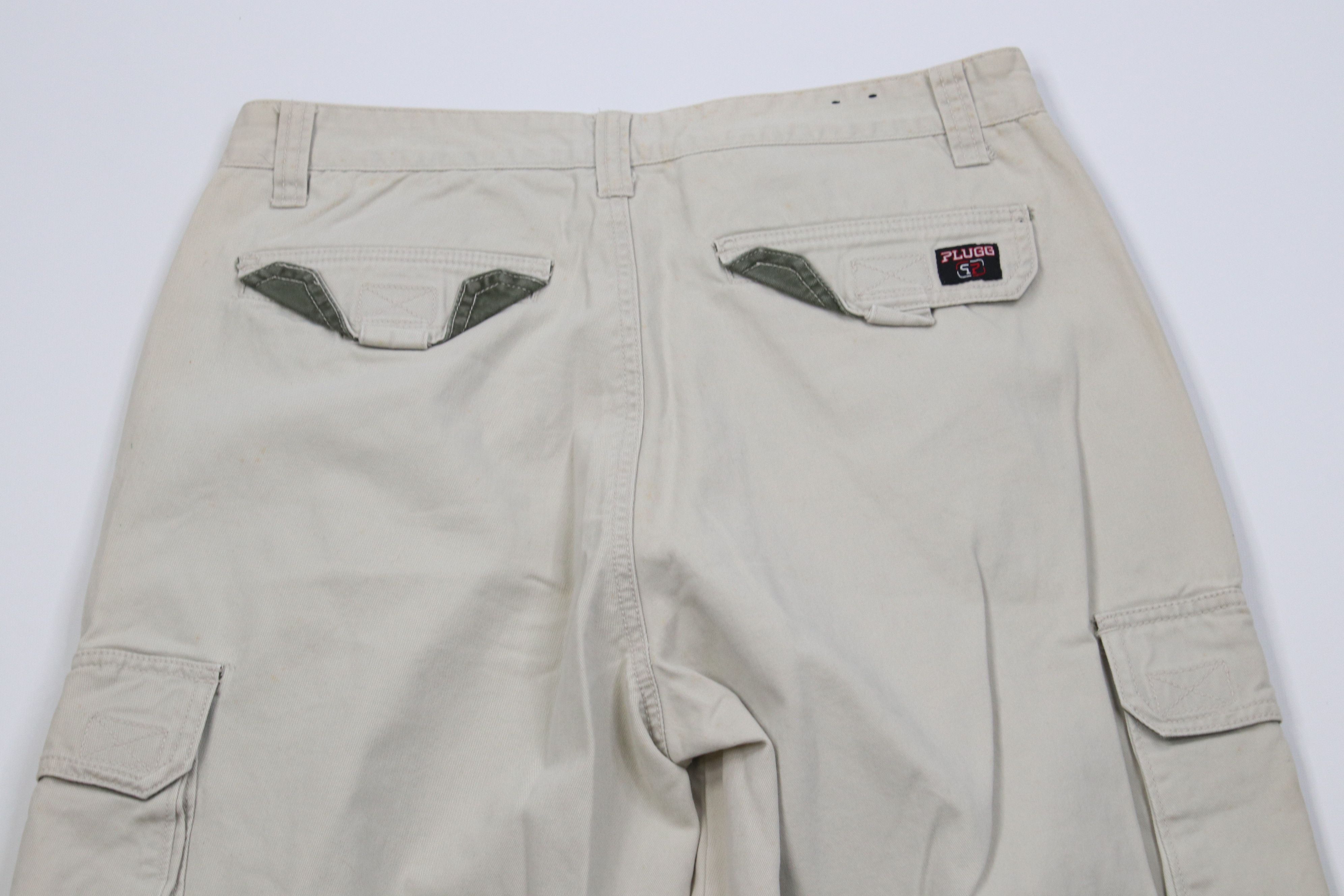 Vintage Vintage 90s Y2K Streetwear Wide Leg Cargo Pants Stone Cotton Size US 32 / EU 48 - 12 Thumbnail