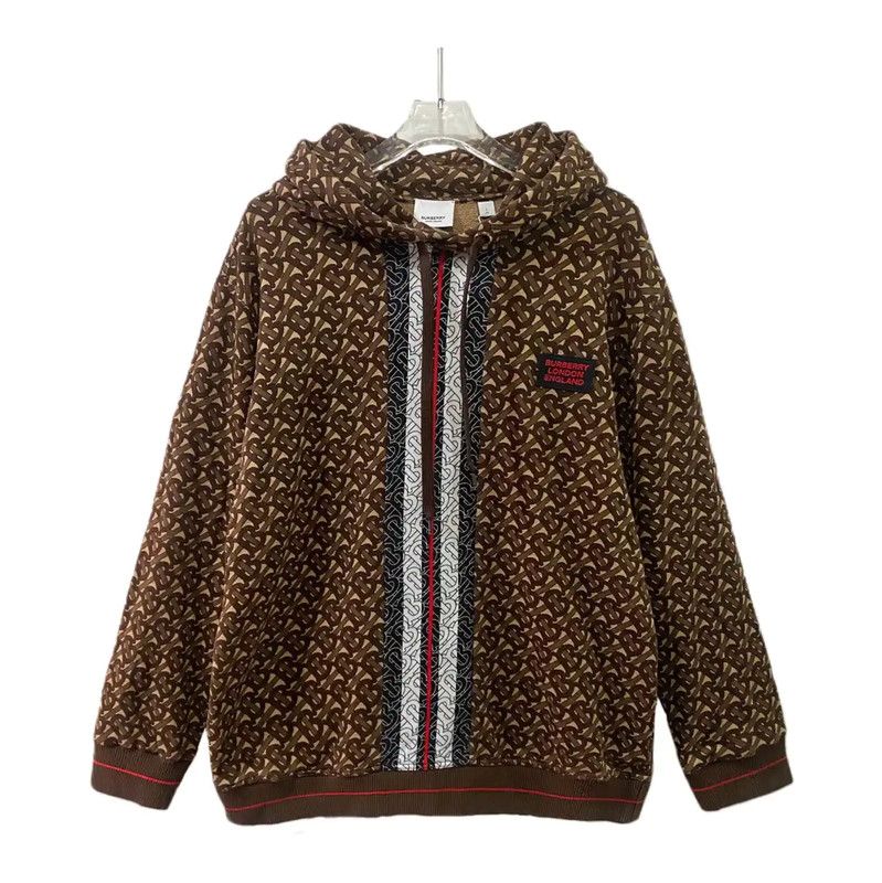 Burberry Burberry Brown Cotton Men’s Hoodie Size US L / EU 52-54 / 3 - 1 Thumbnail