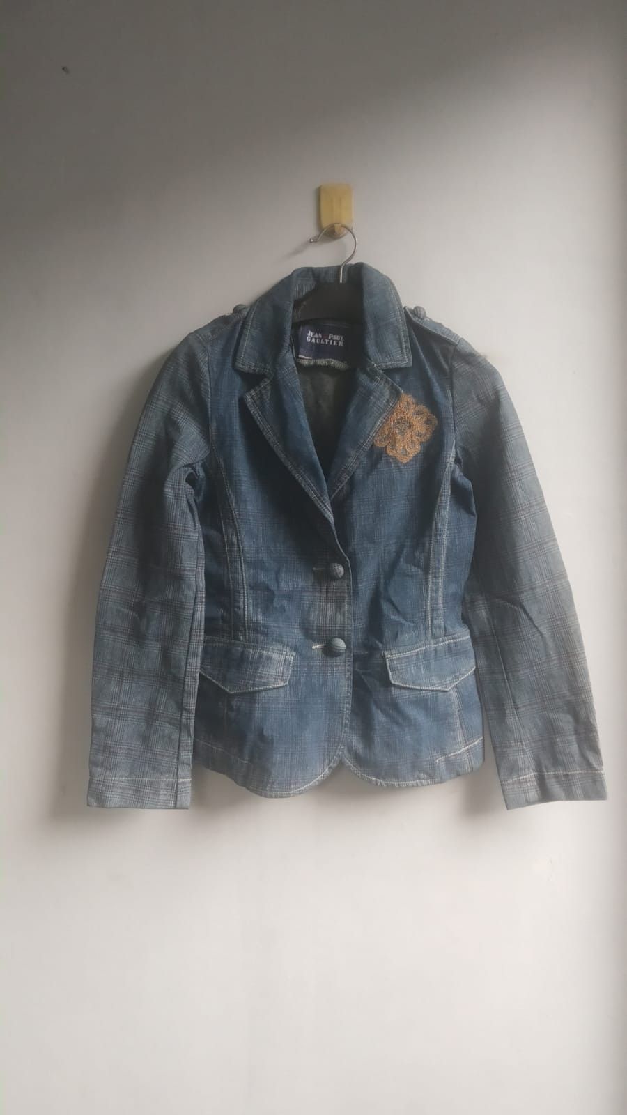 Jean Paul Gaultier Jean paul gaultier blu denim plaid blazer jacket Size M / US 6-8 / IT 42-44 - 1 Thumbnail