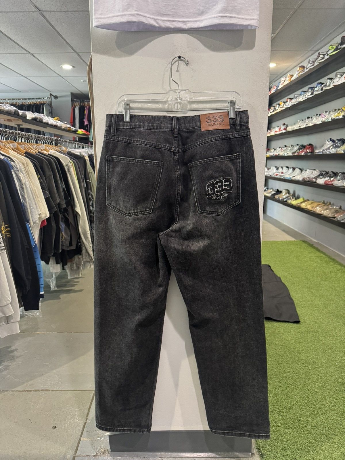 Half Evil Half Evil Black Baggy Jeans Size US 30 / EU 46 - 2 Thumbnail