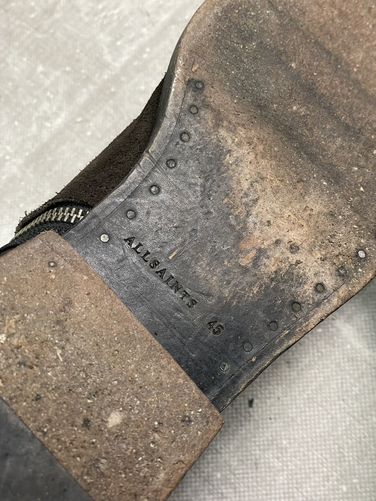 Allsaints All Saints Brown Suede Chelsea Ankle Boots guidi style Y2K Size US 12 / EU 45 - 11 Thumbnail