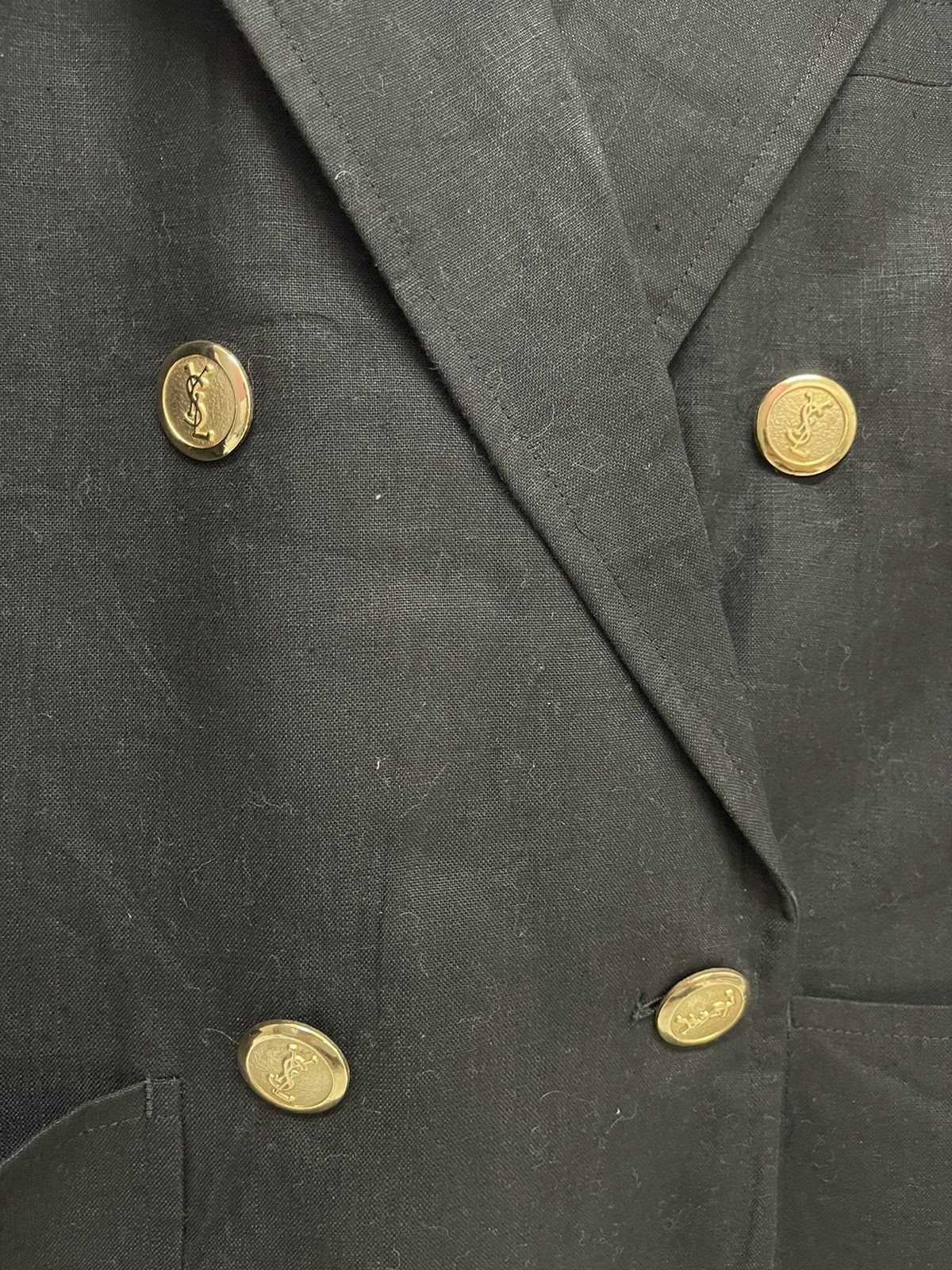 Yves Saint Laurent VINTAGE YVES SAINT LAURENT GOLDEN BUTTON DOUBLE BREAST Size S / US 4 / IT 40 - 3 Thumbnail