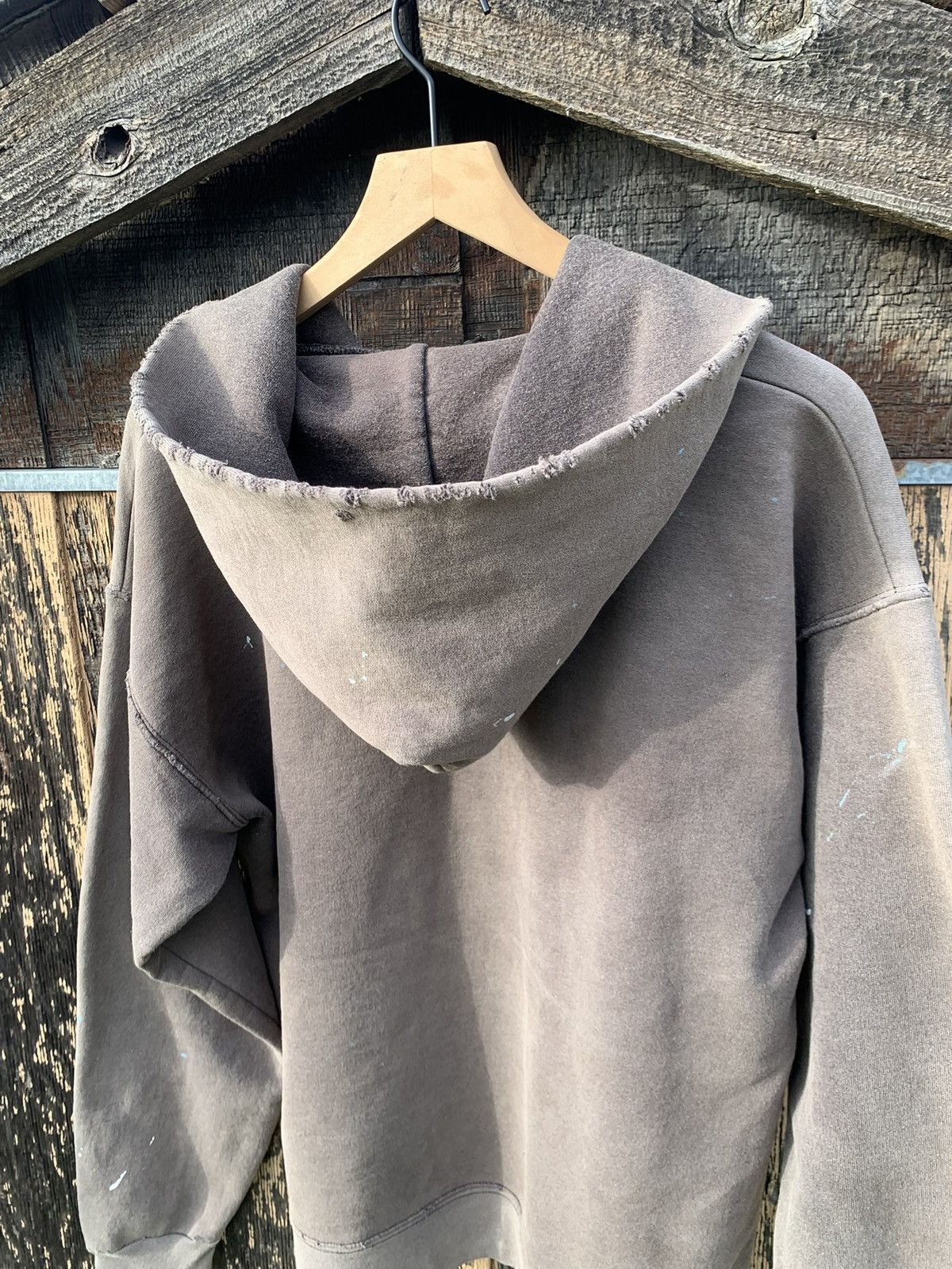 Vintage Vintage Thrashed Sun Faded Blank Hoodie 90s Paint Boxy M Size US M / EU 48-50 / 2 - 7 Thumbnail