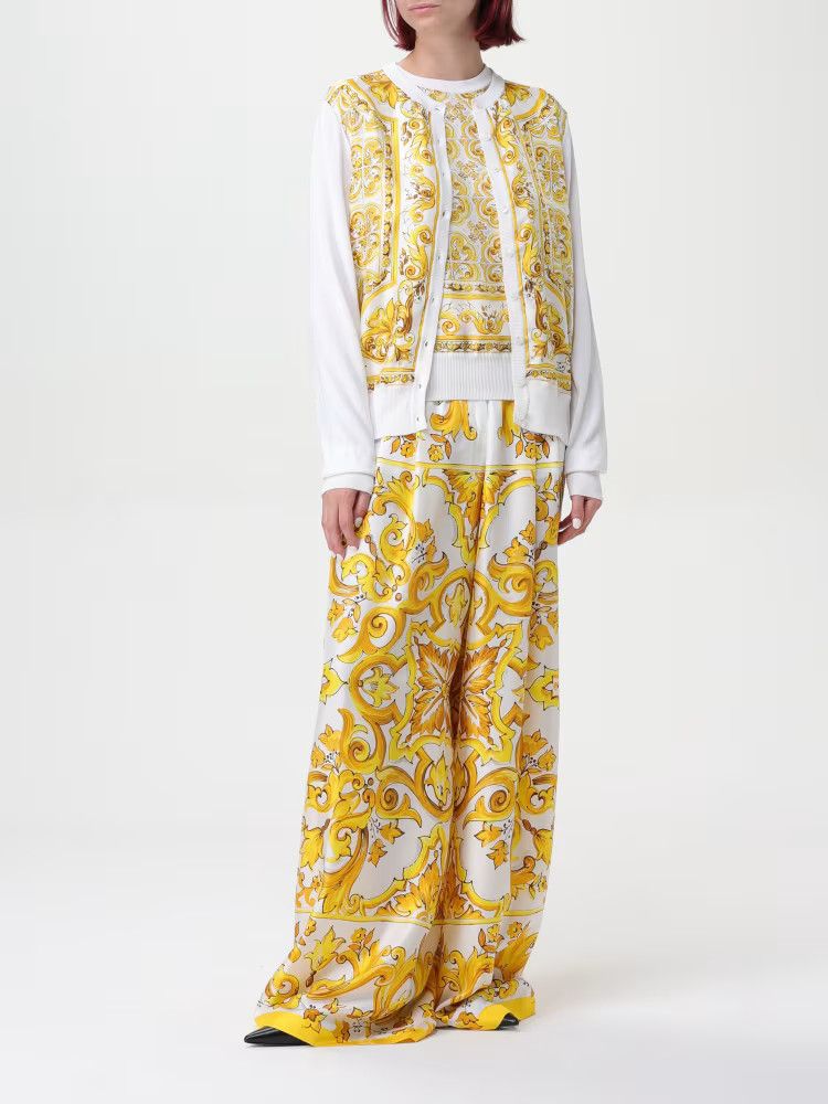 Dolce & Gabbana o1s22i1n1024 Silk Sleeveless Top in White Size M / US 6-8 / IT 42-44 - 2 Thumbnail