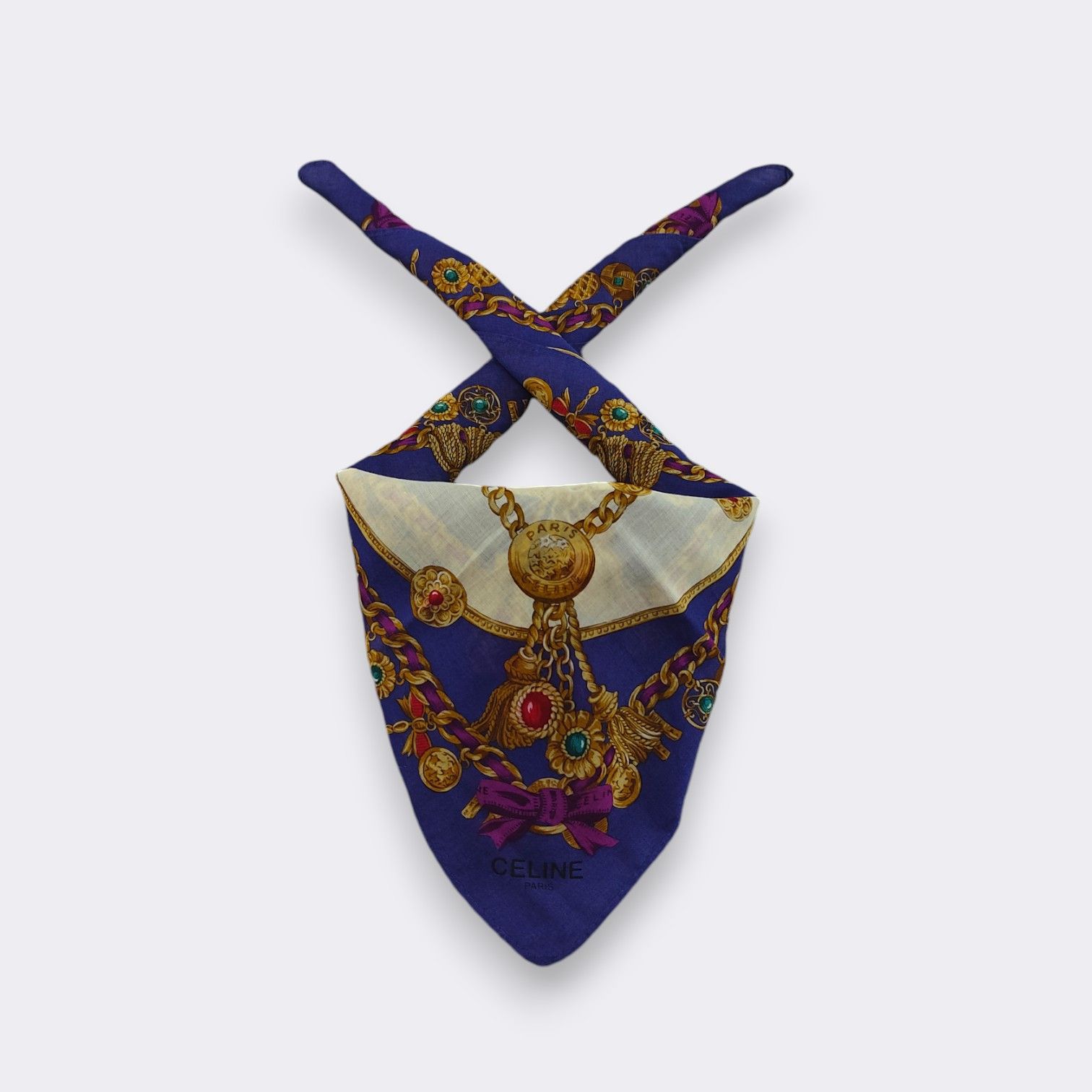 Celine Vintage Celine Handkerchief Neckerchief Bandana H422I Size ONE SIZE - 1 Thumbnail