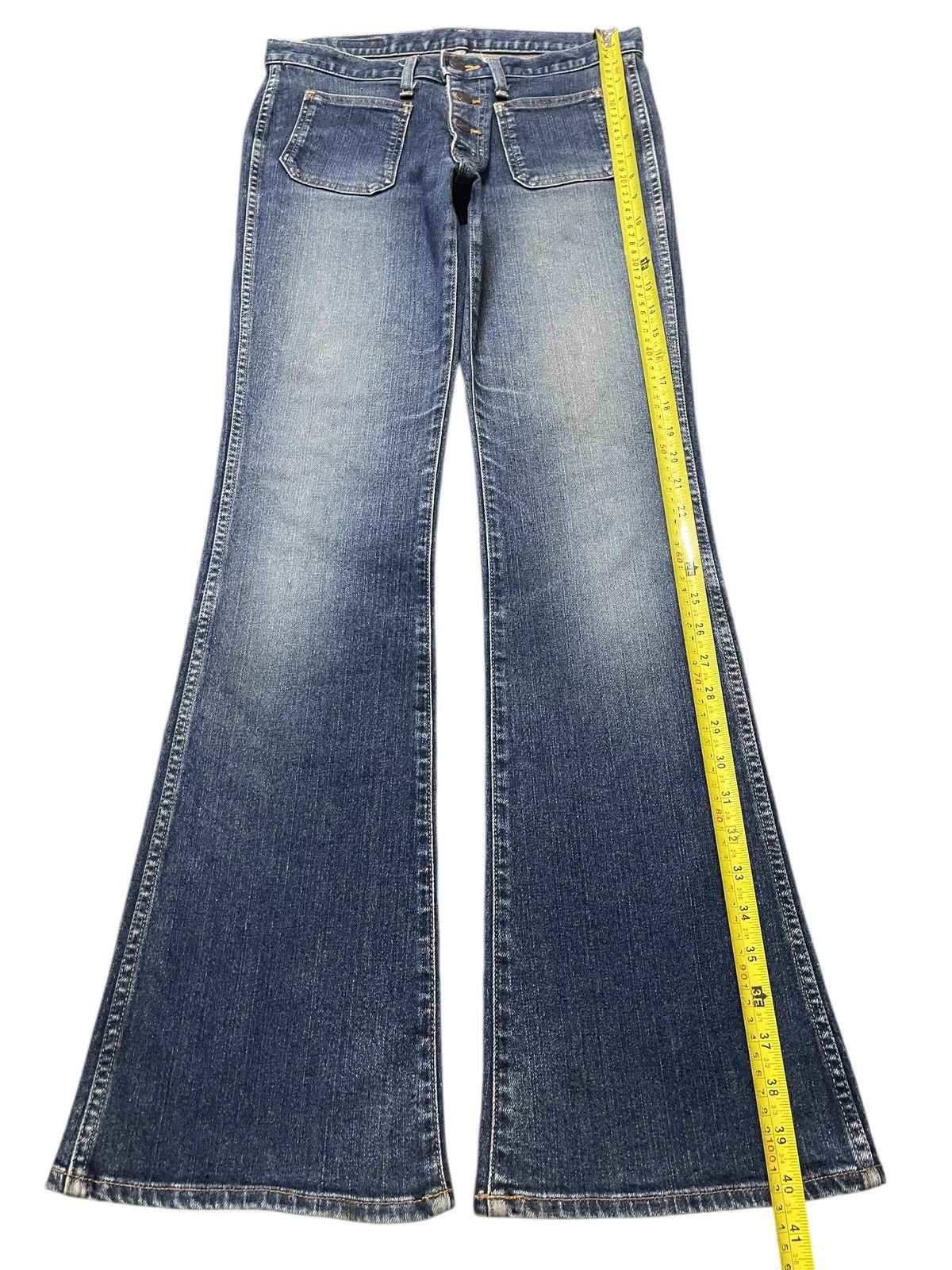 Hysteric Glamour Vintage Japanese Brand Blue Wash Faded Style Flare Jeans Size US 30 / EU 46 - 12 Thumbnail