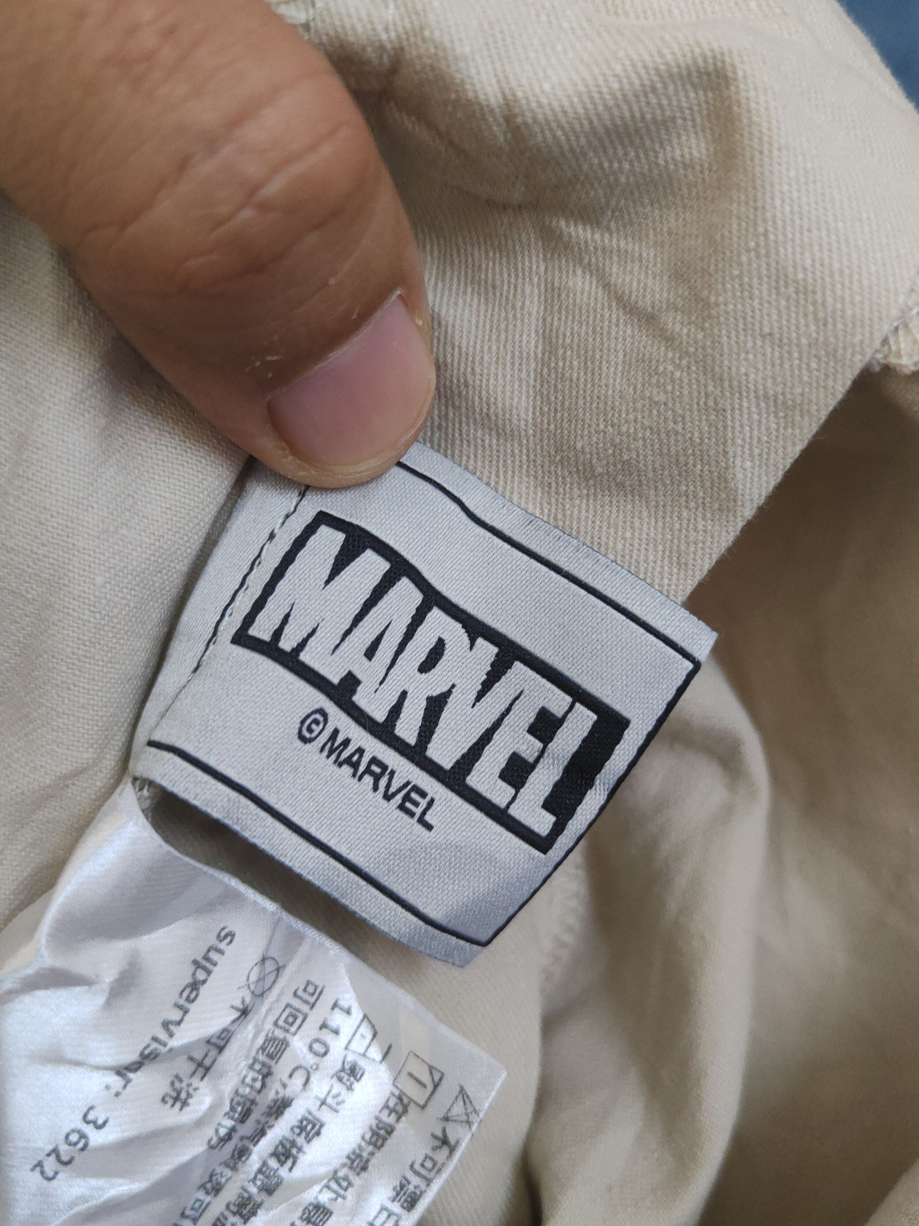 Marvel Comics × Vintage Vintage Marvel-Jupe Vendue Beige Overall Jumpsuits Size 37" - 21 Thumbnail
