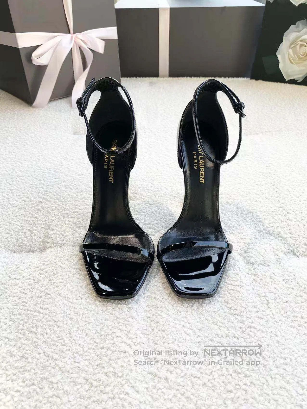 Saint Laurent Paris Saint Laurent Paris patent leather gold heels| Size US 5.5 / IT 35.5 - 2 Thumbnail