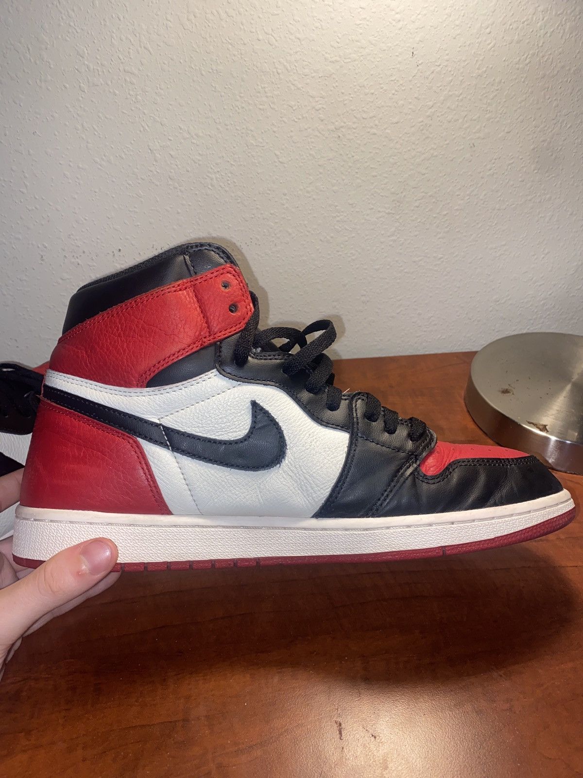 Jordan Brand Jordan 1 Bred Toe Size US 11.5 / EU 44-45 - 8 Thumbnail
