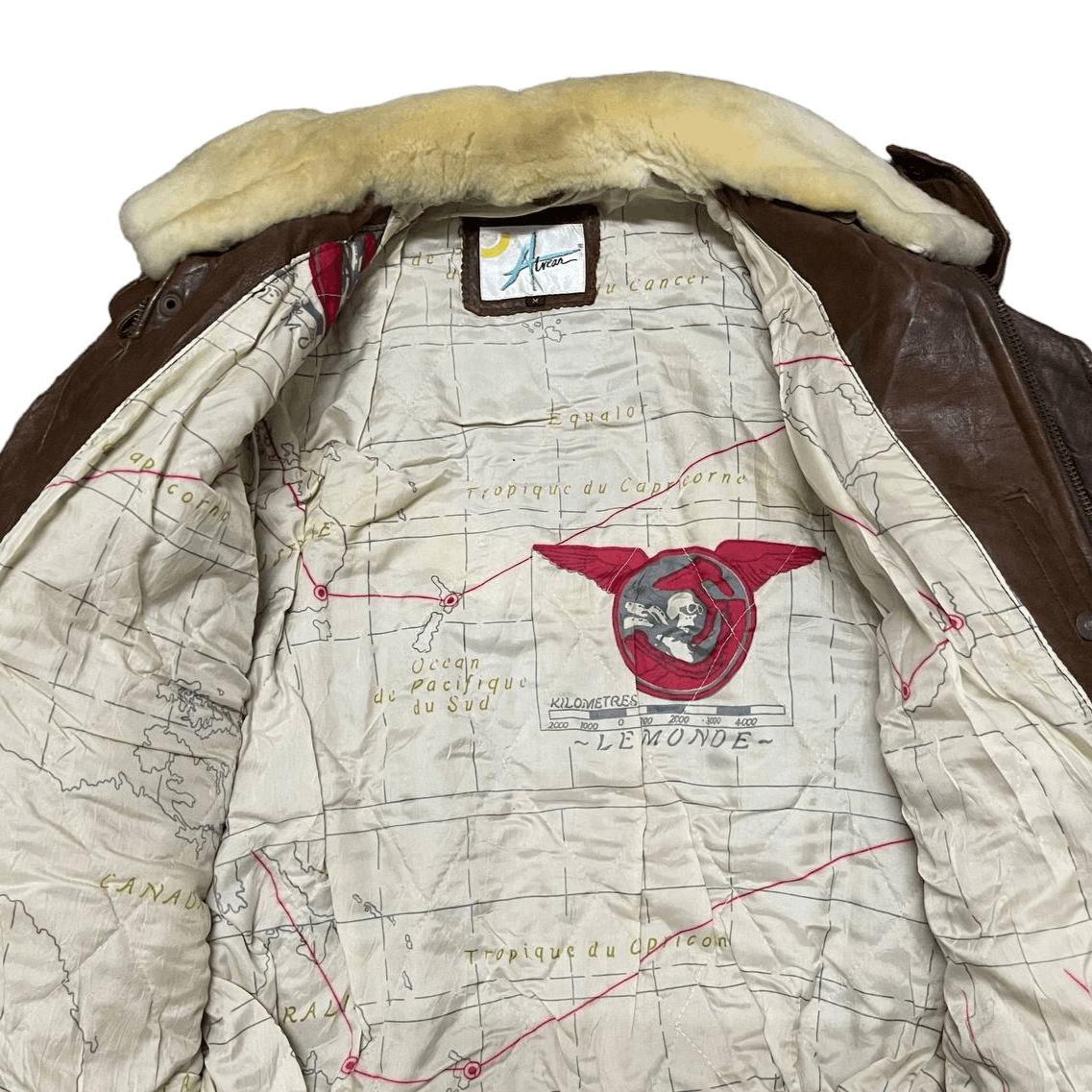 Leather Vintage Luis Alvear Flight Bomber Sheepskin Leather Jacket Size US M / EU 48-50 / 2 - 8 Thumbnail