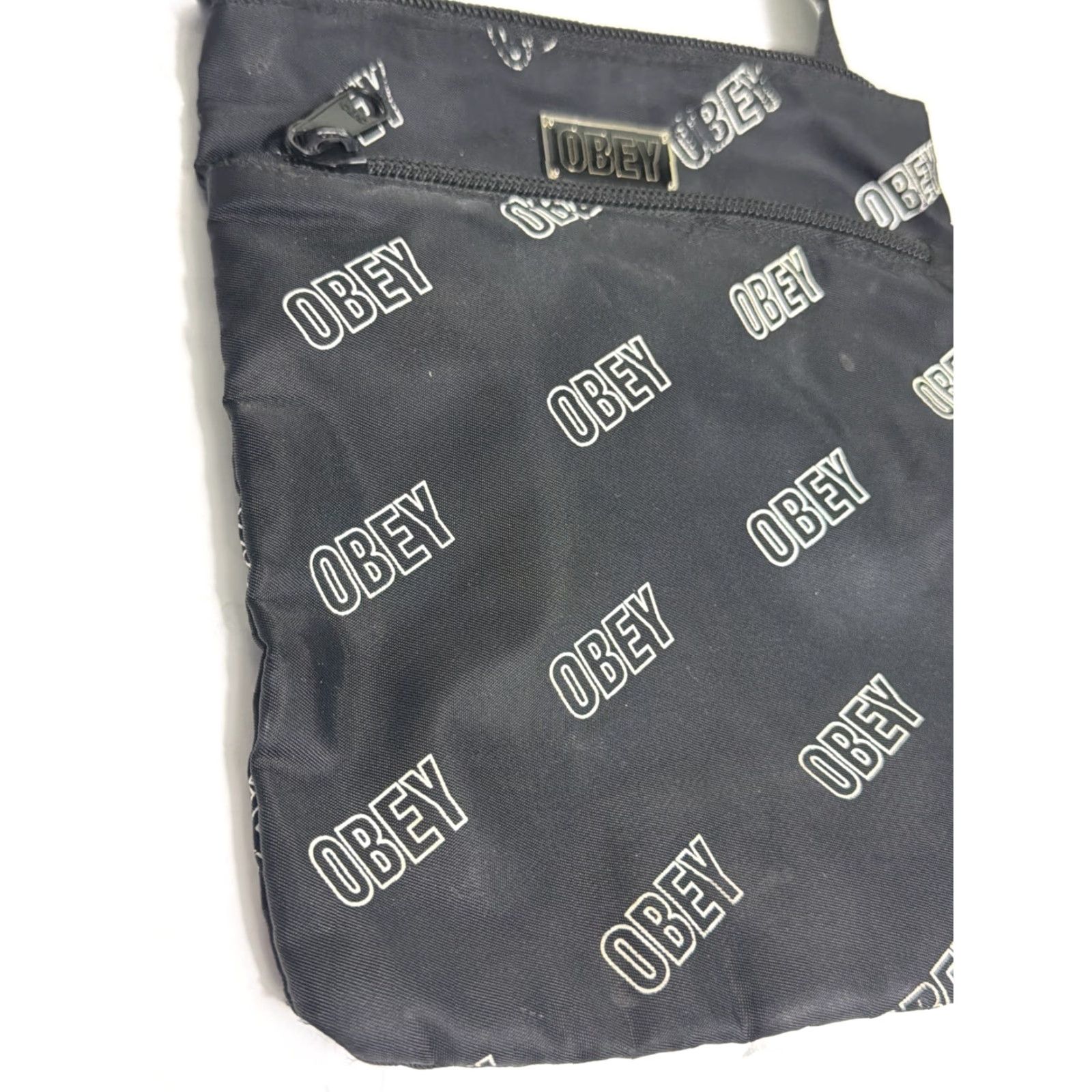 Obey OBEY Crossbody Bag Small White Black Adjustable Strap Women 8.5x7 Size ONE SIZE - 5 Thumbnail