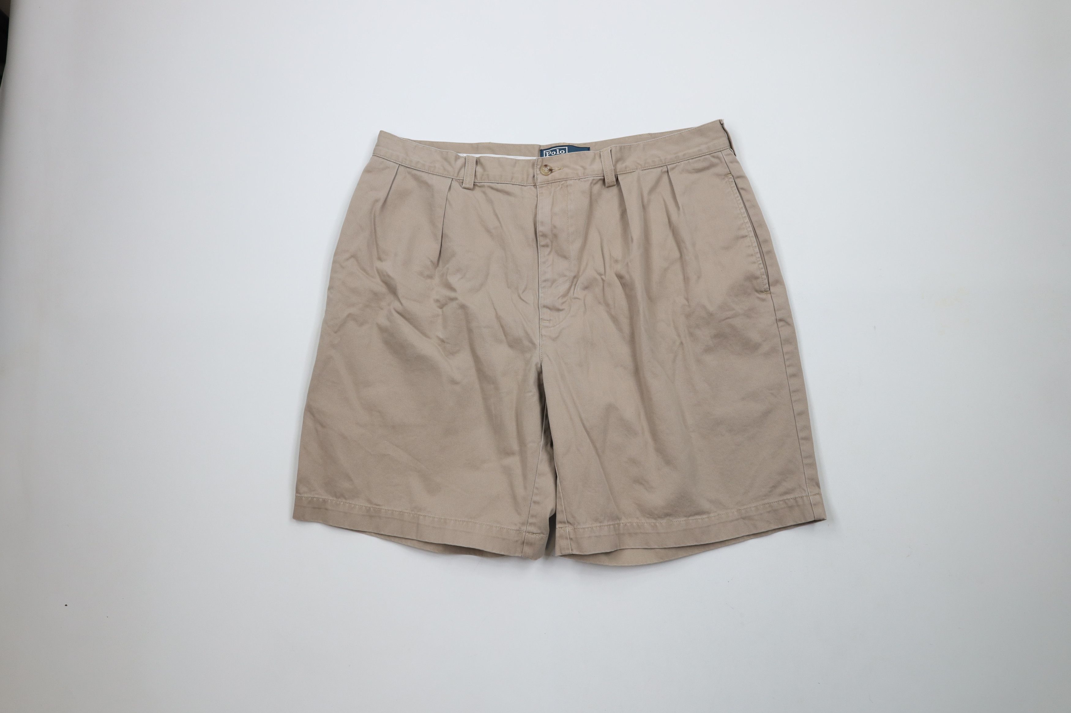 Ralph Lauren × Vintage Vintage 90s Ralph Lauren Above Knee Chino Shorts Cotton Size US 36 / EU 52 - 1 Thumbnail