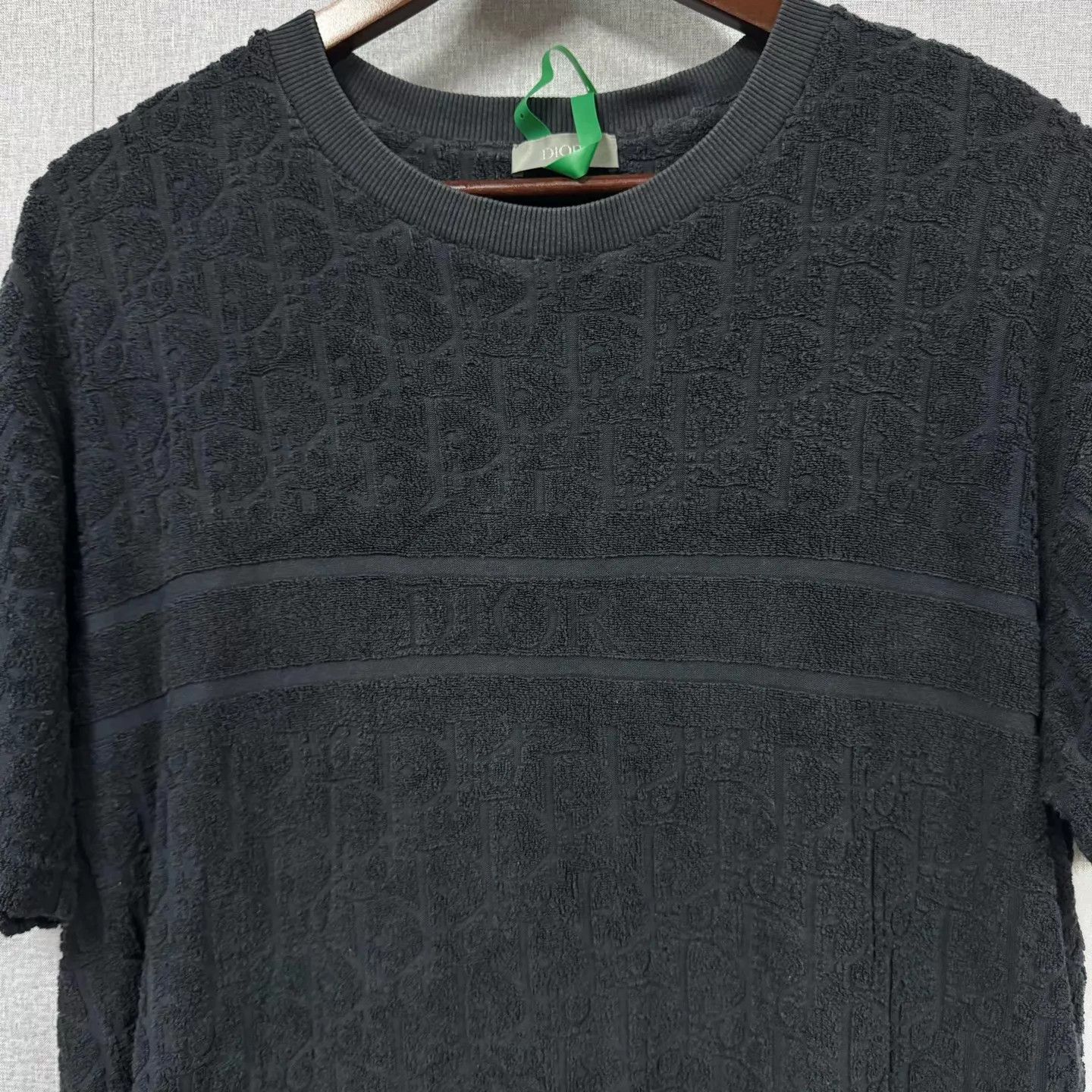 Dior Dior Black All-Over Print Terry Cloth Short Sleeve S Size US S / EU 44-46 / 1 - 3 Thumbnail