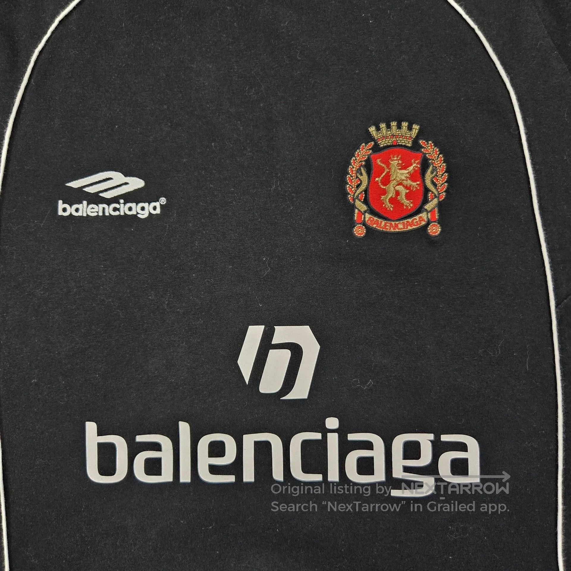 Balenciaga balenciaga black short sleeve football t-shirt. Size US M / EU 48-50 / 2 - 4 Thumbnail
